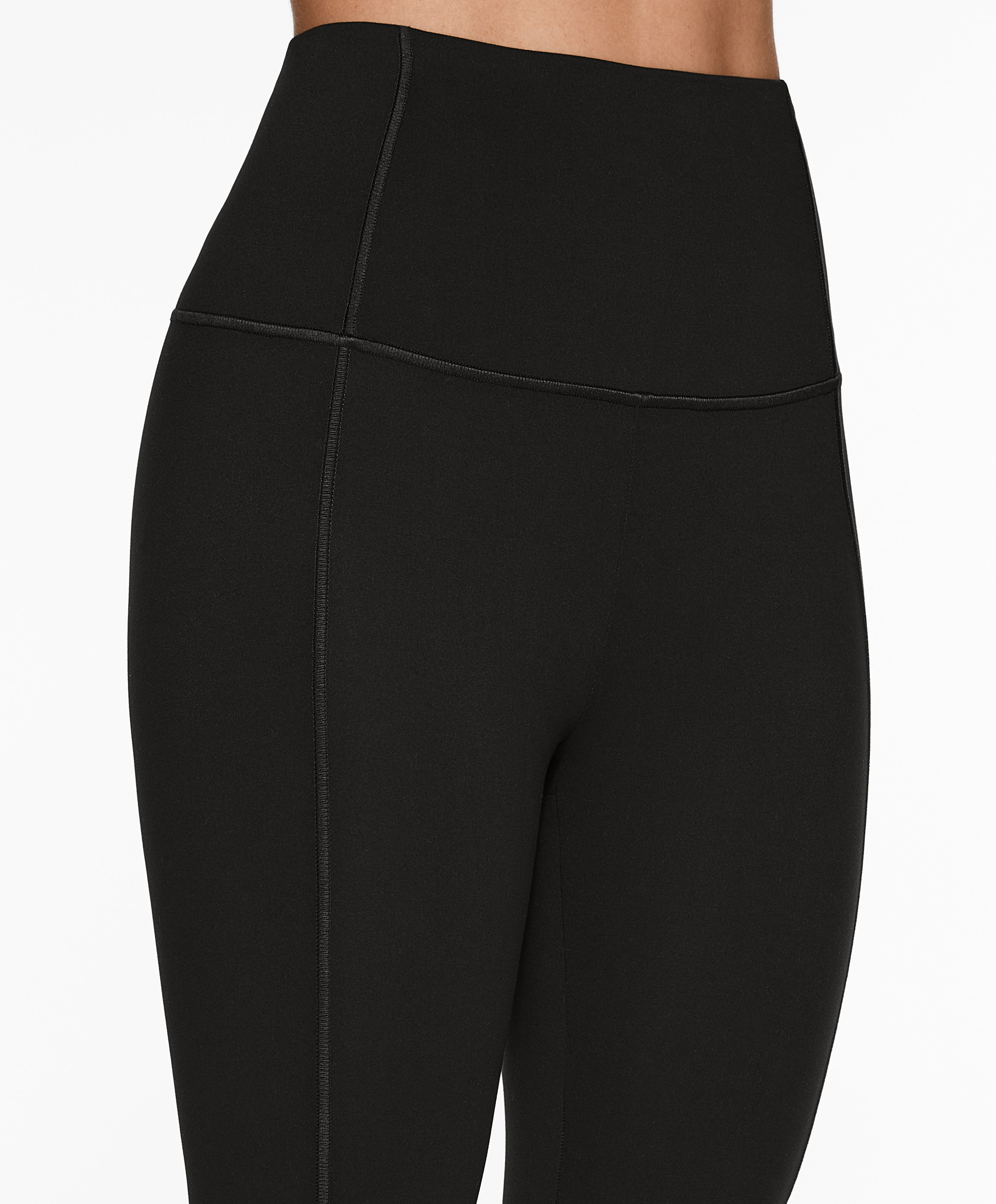 Comfortlux super-high-rise 65cm ankle-length leggings with overlocking detail