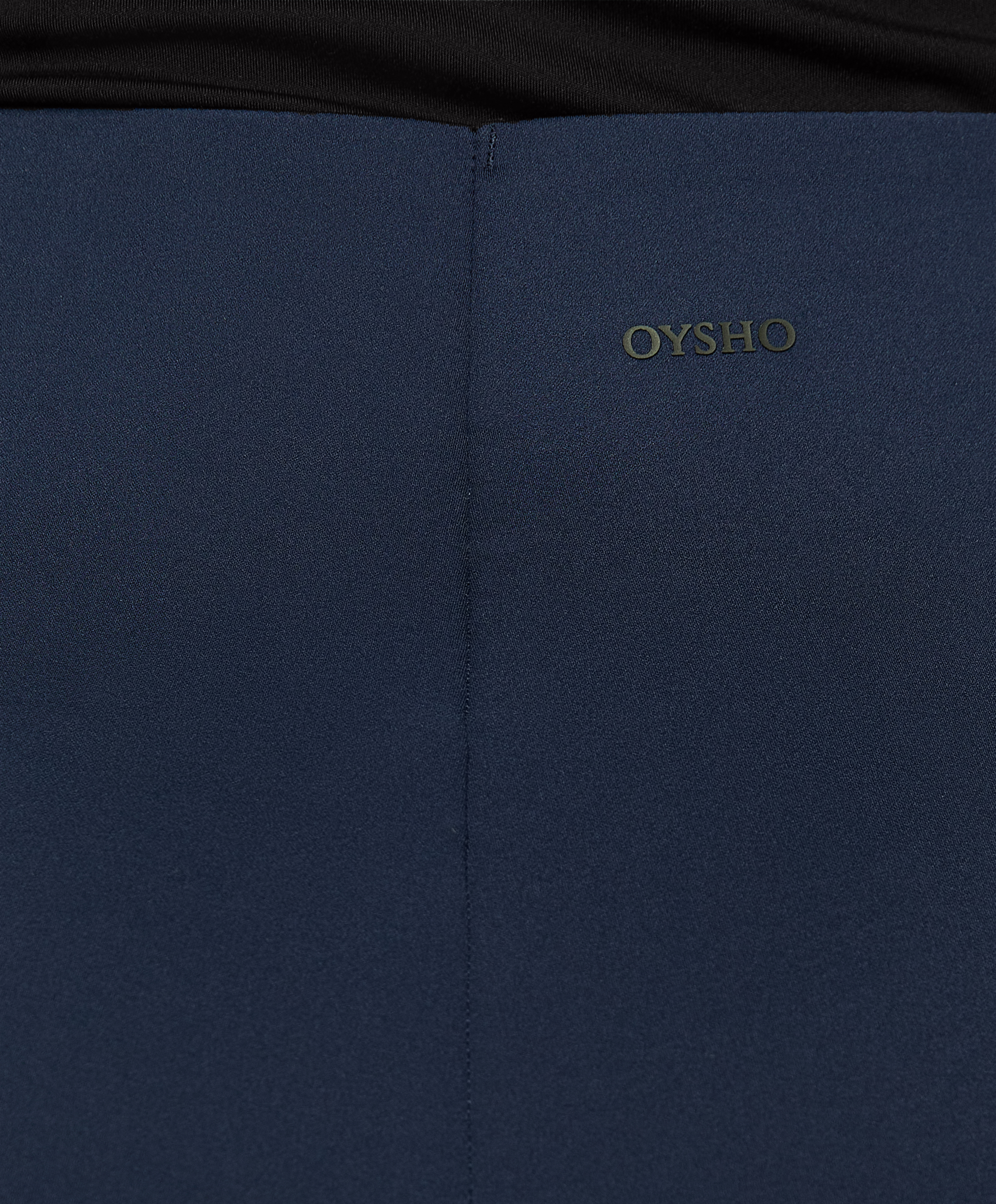 Neoprene-effect straight-leg trousers