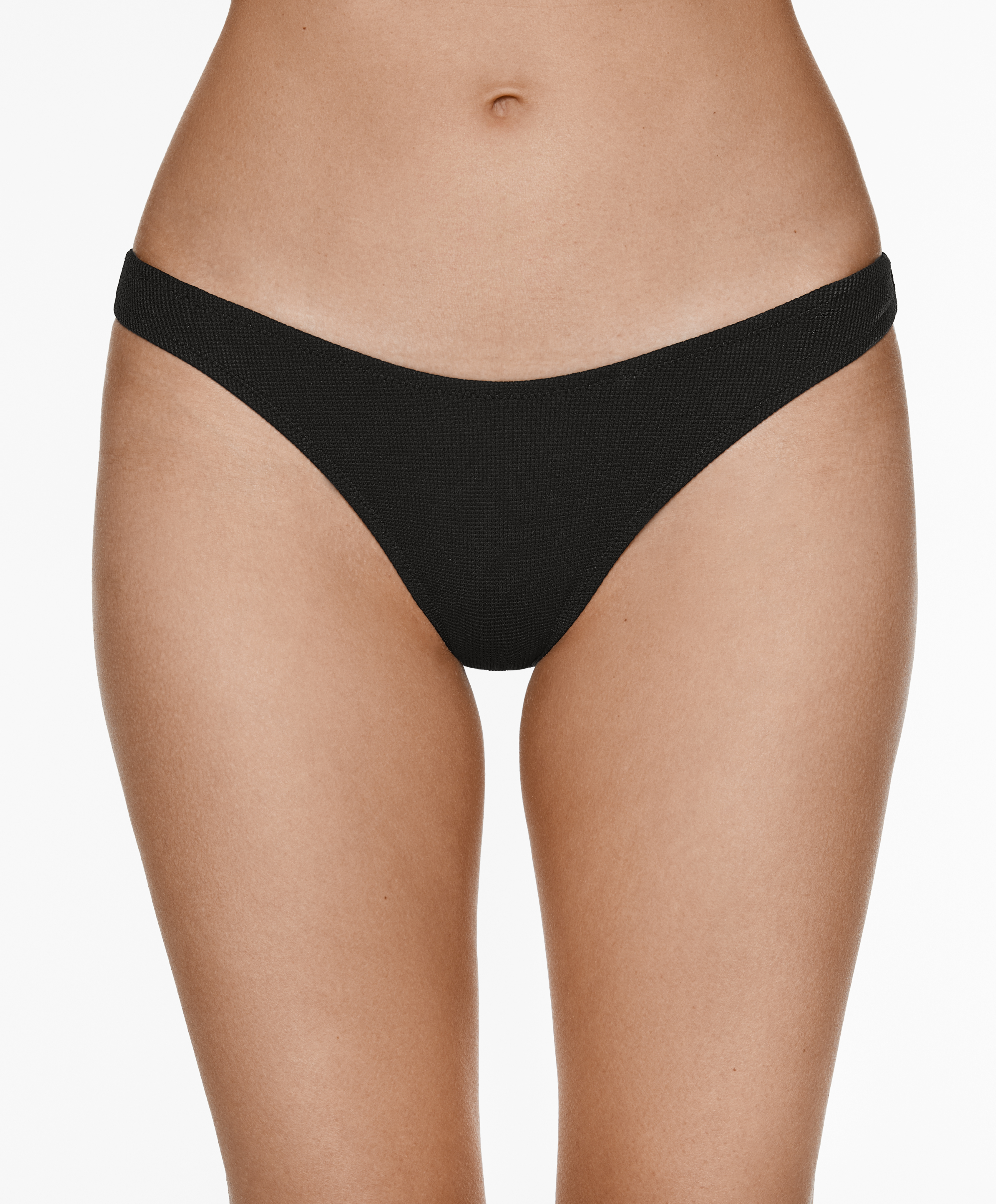 Piqué medium-coverage U-cut bikini briefs