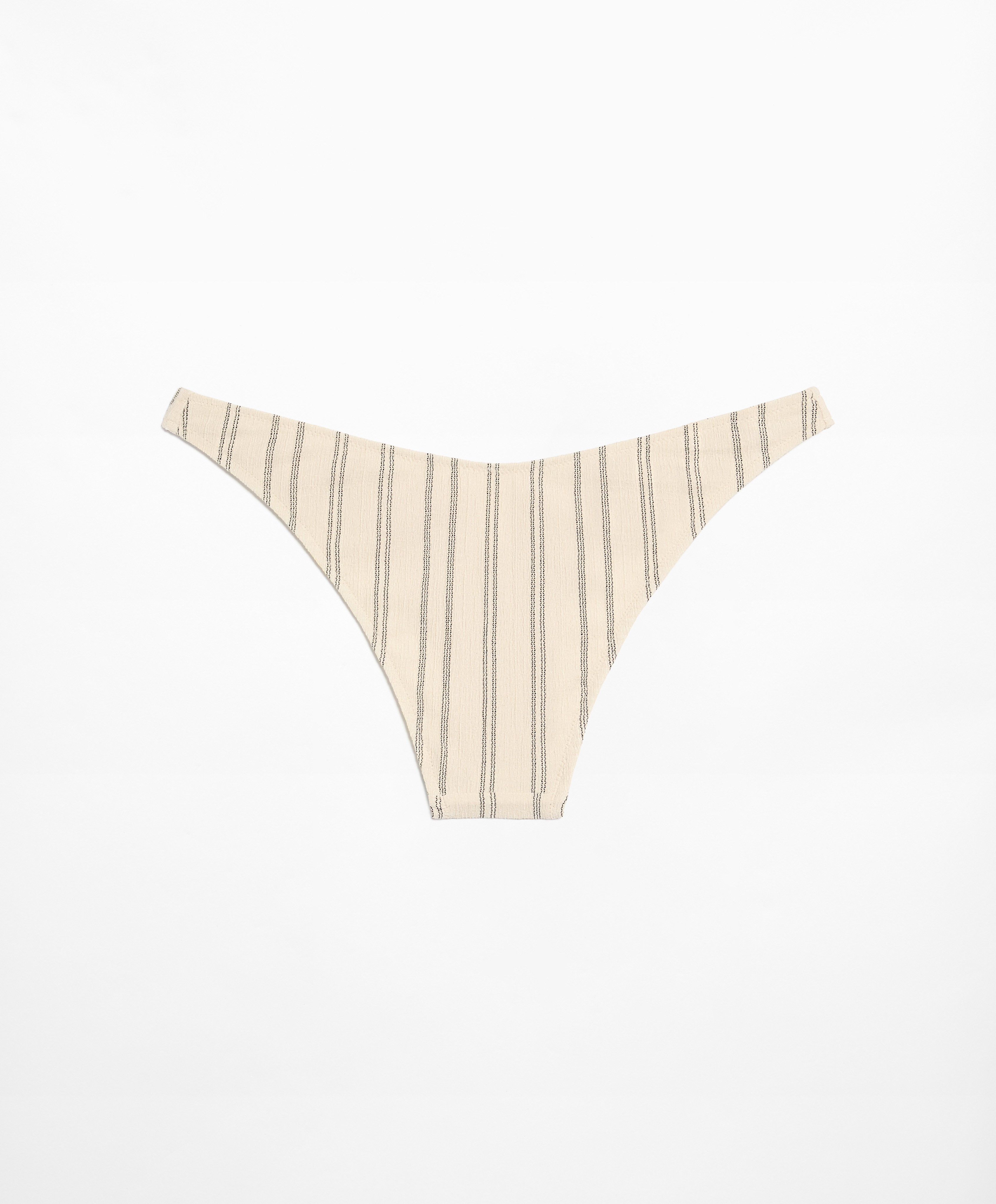 Rustic stripe U-cut medium-coverage bikini briefs