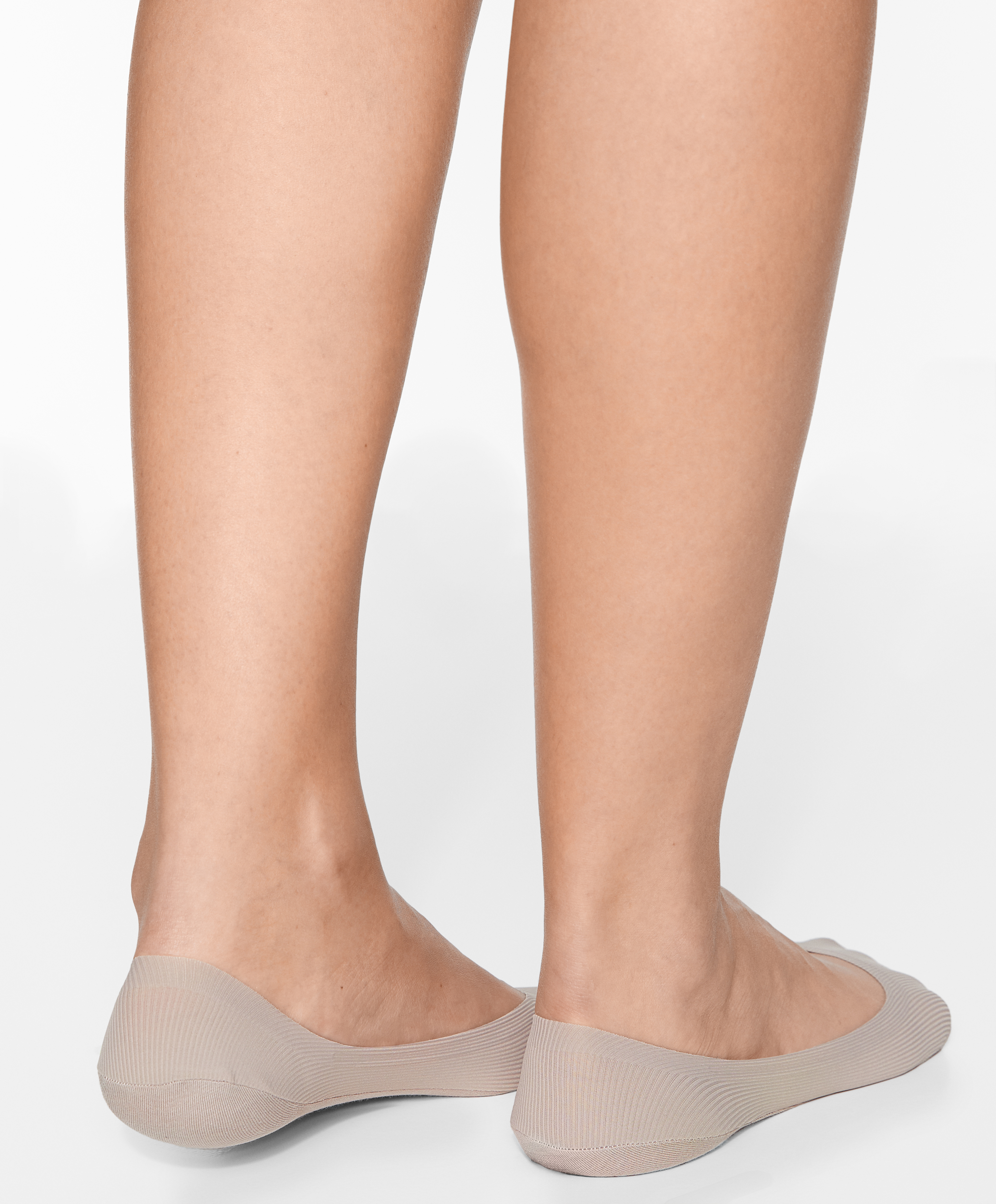 2 pairs of low-cut cotton blend invisible socks