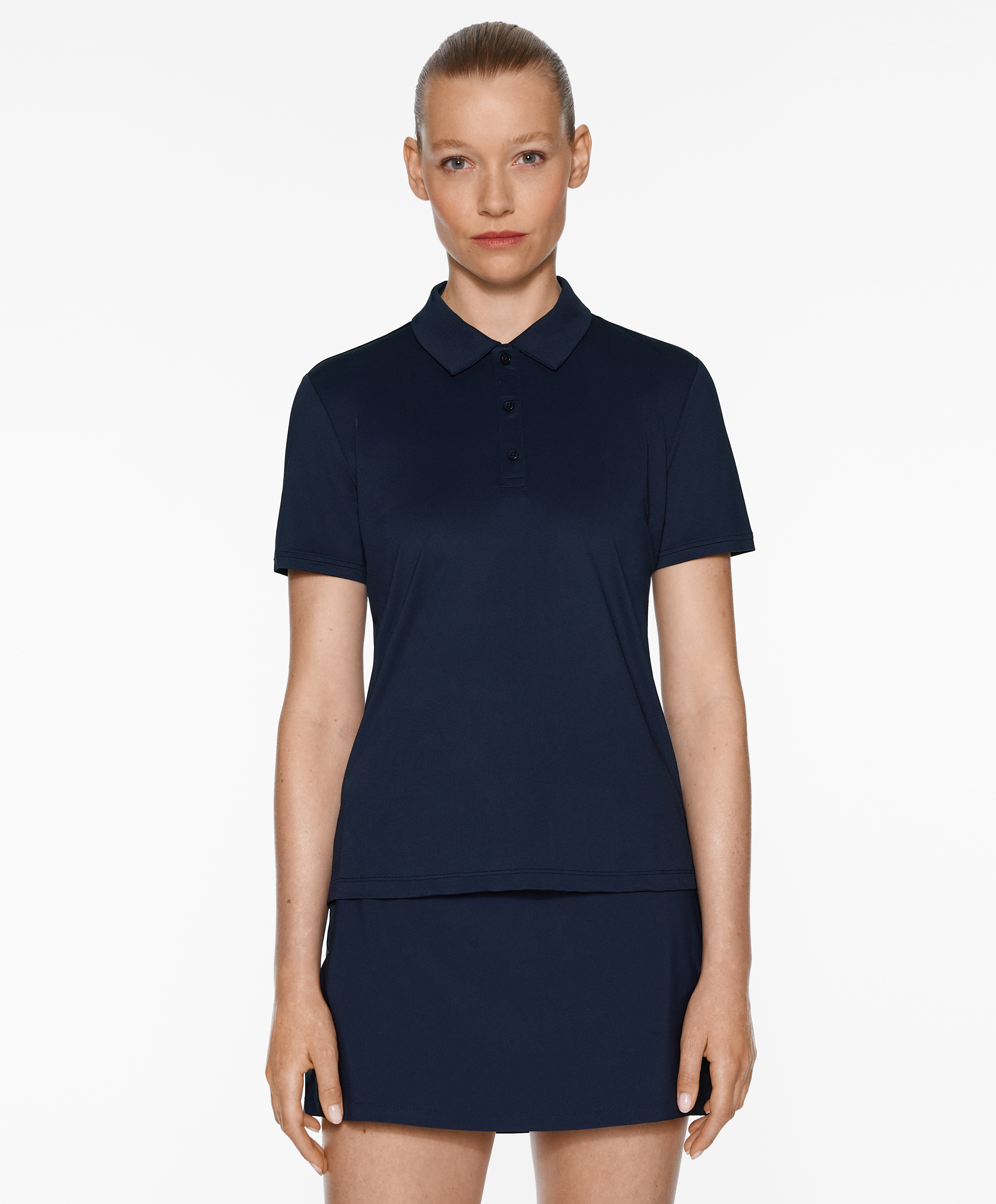Short-sleeved technical polo shirt