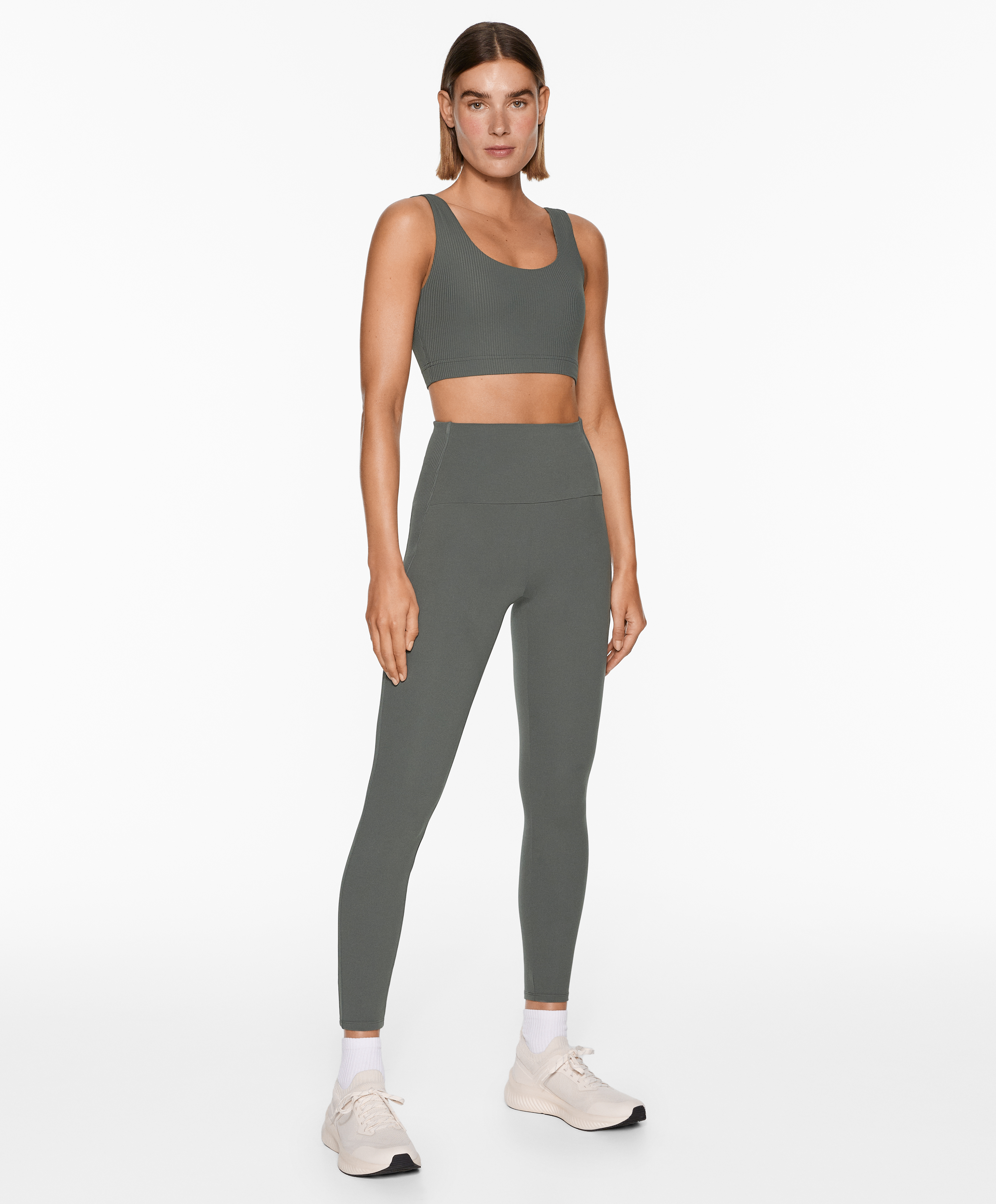 Comfortlux high-rise rib 65cm ankle-length leggings