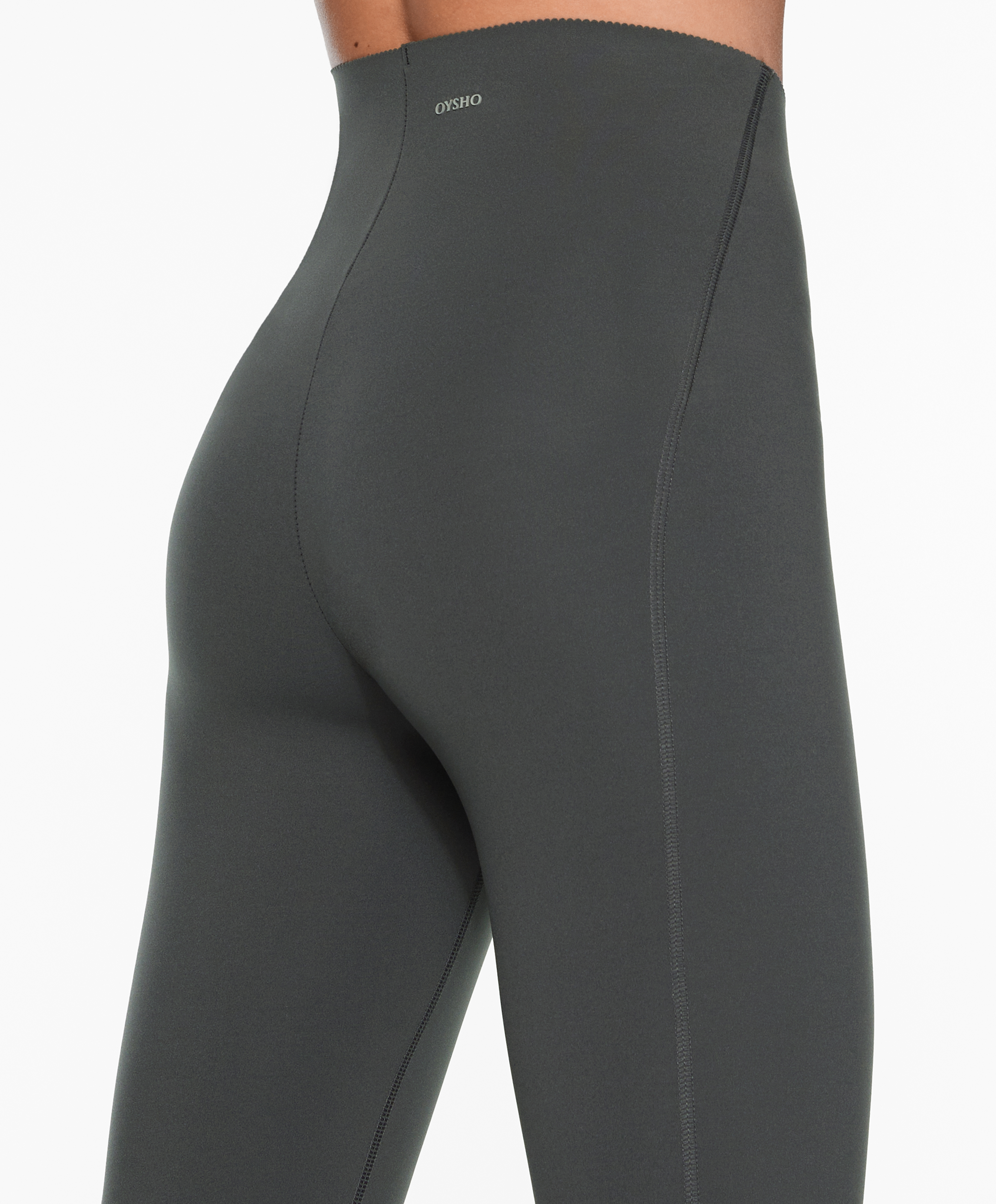 Compressive core control ankle-length leggings