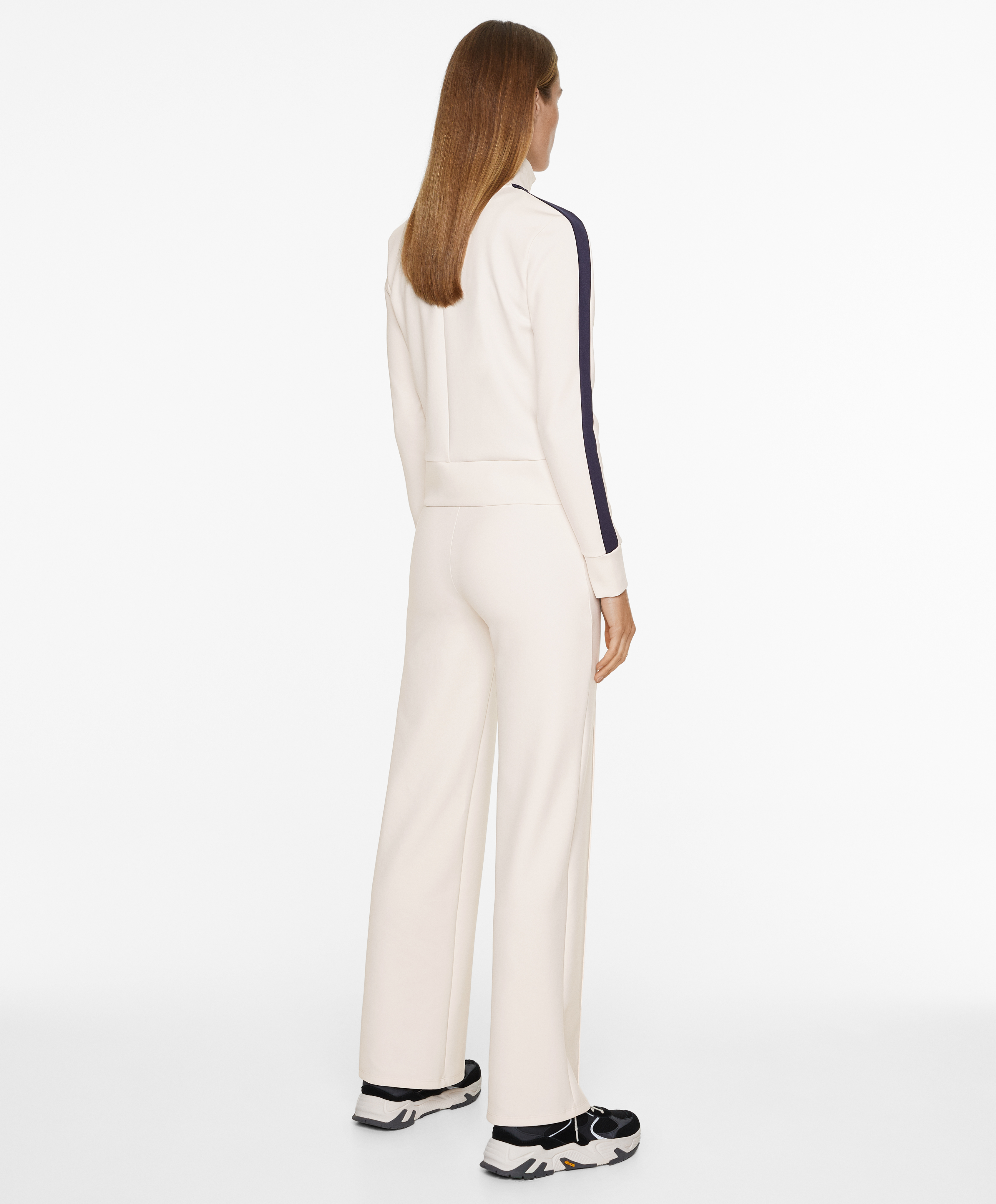 Neoprene-effect block technical jacket