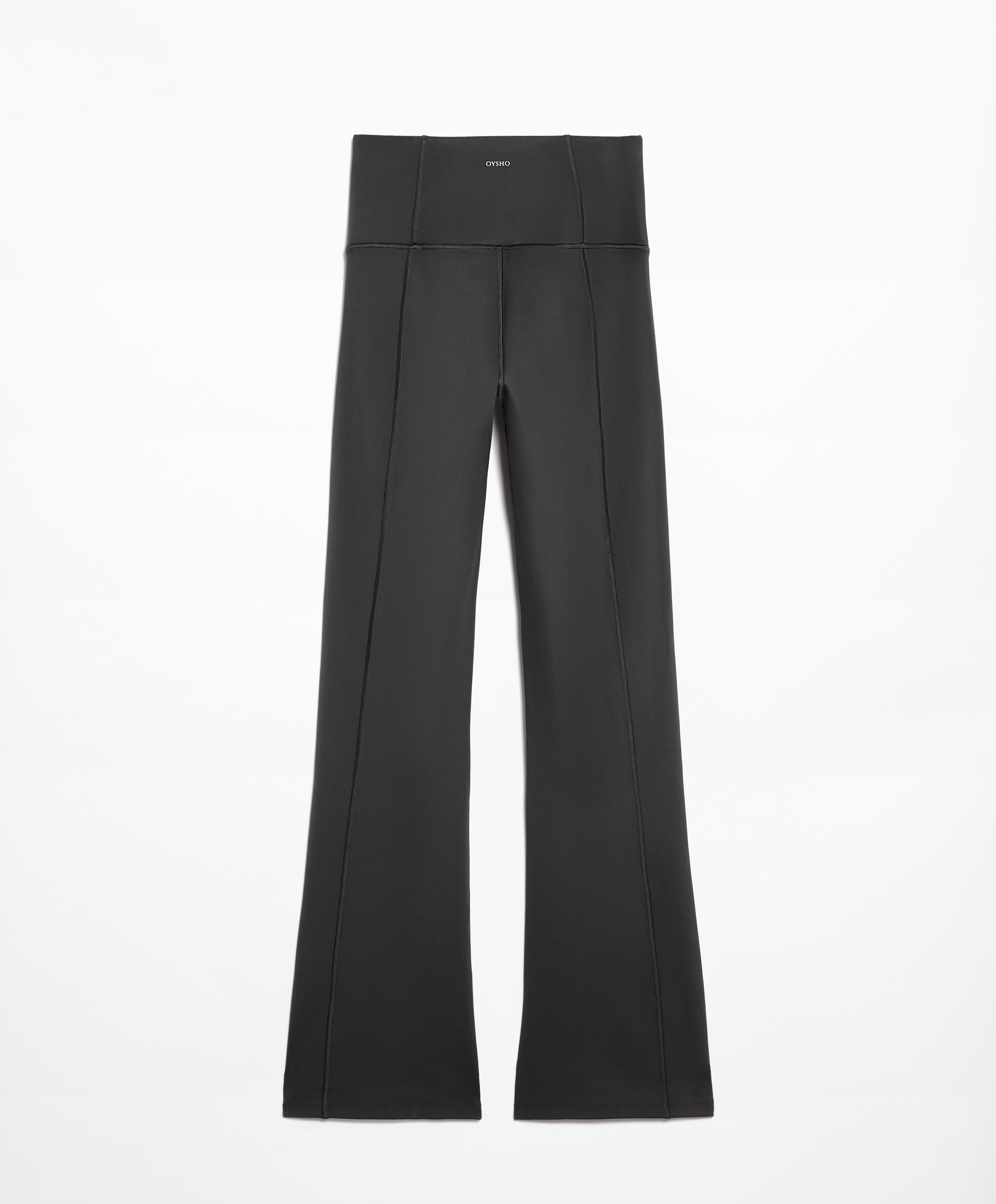 Comfortlux super-high-rise flare trousers with overlocking detail