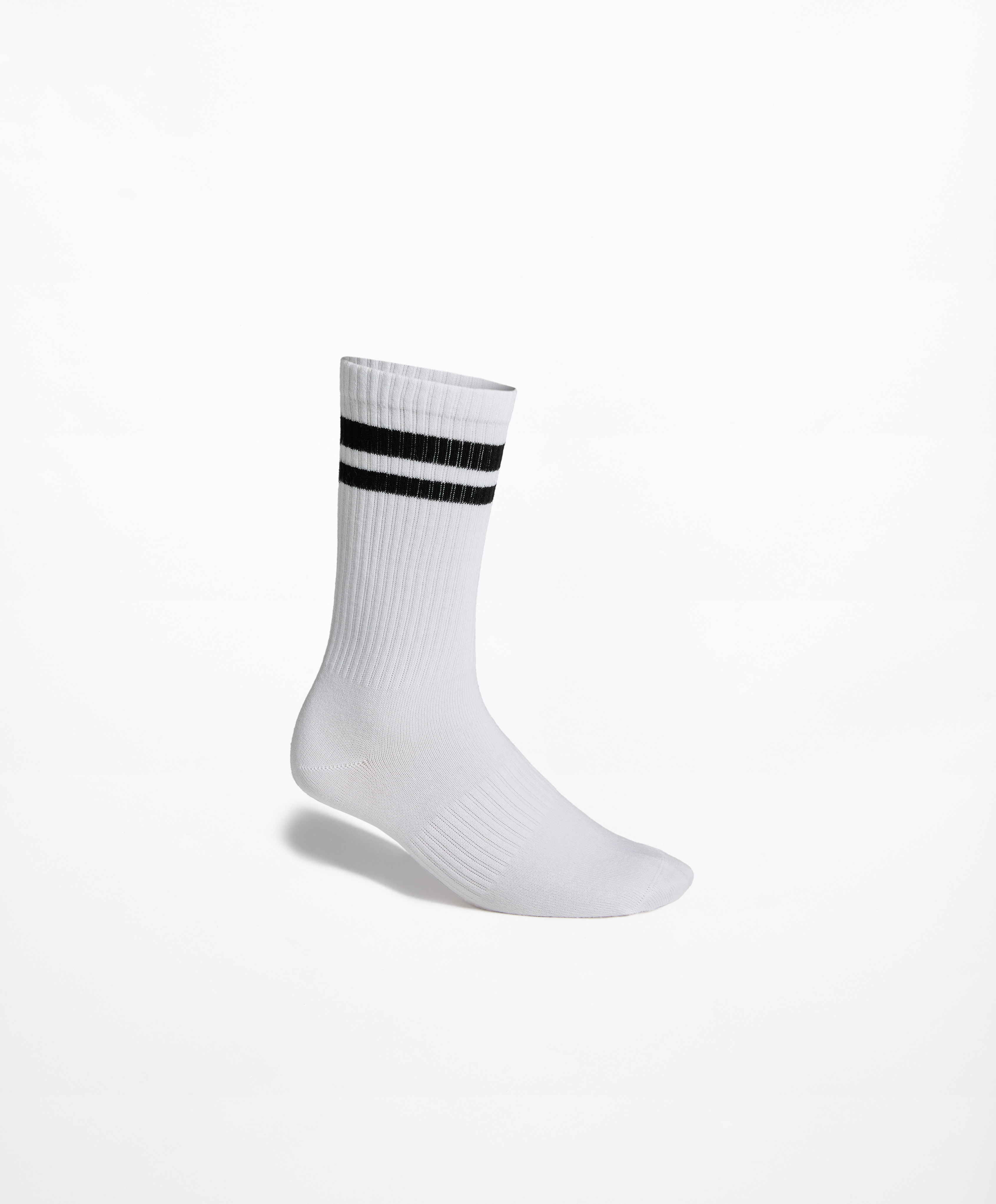 Stripe rib classic sports socks in a cotton blend