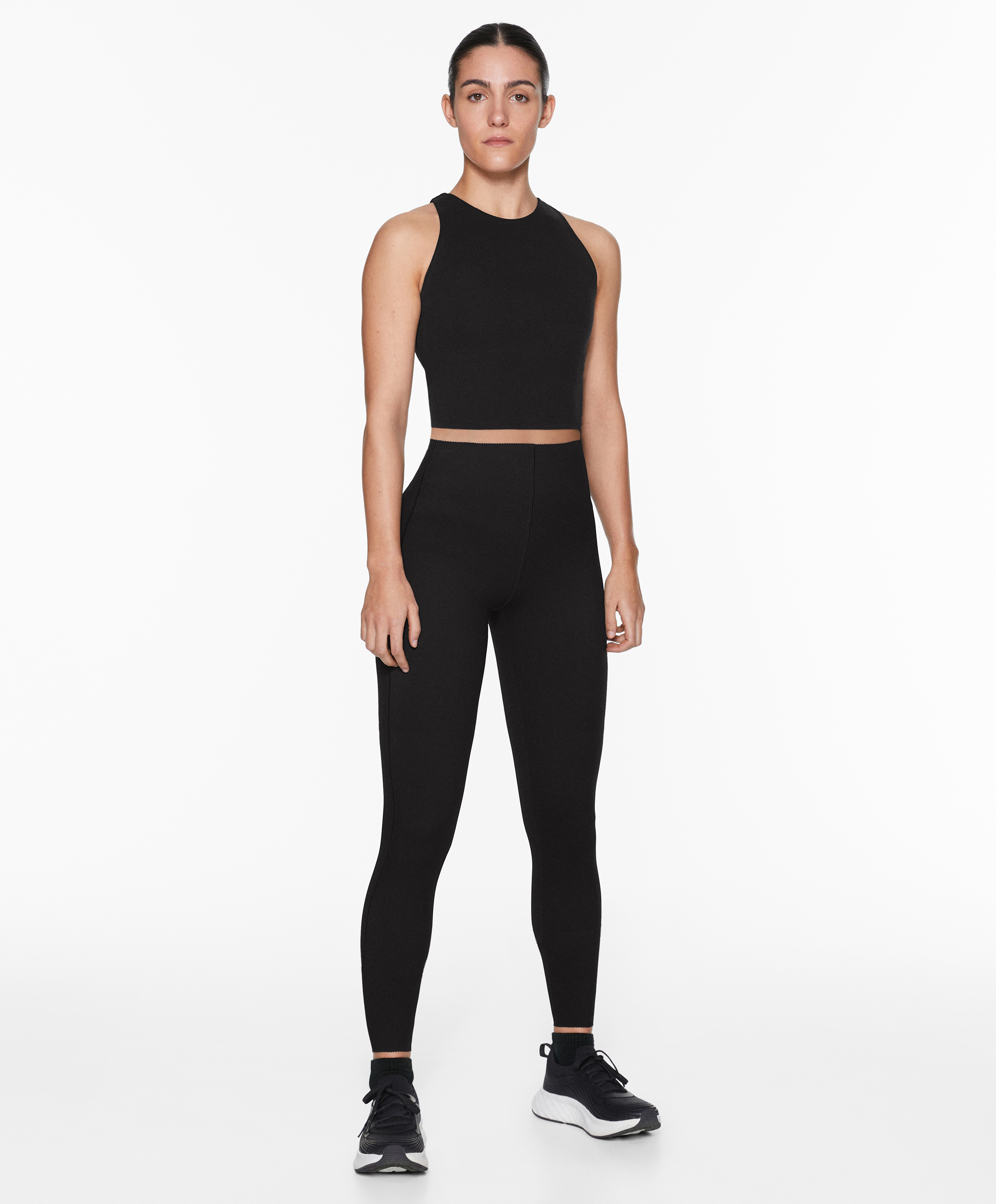 Extra-compressive core-control 65cm ankle-length leggings
