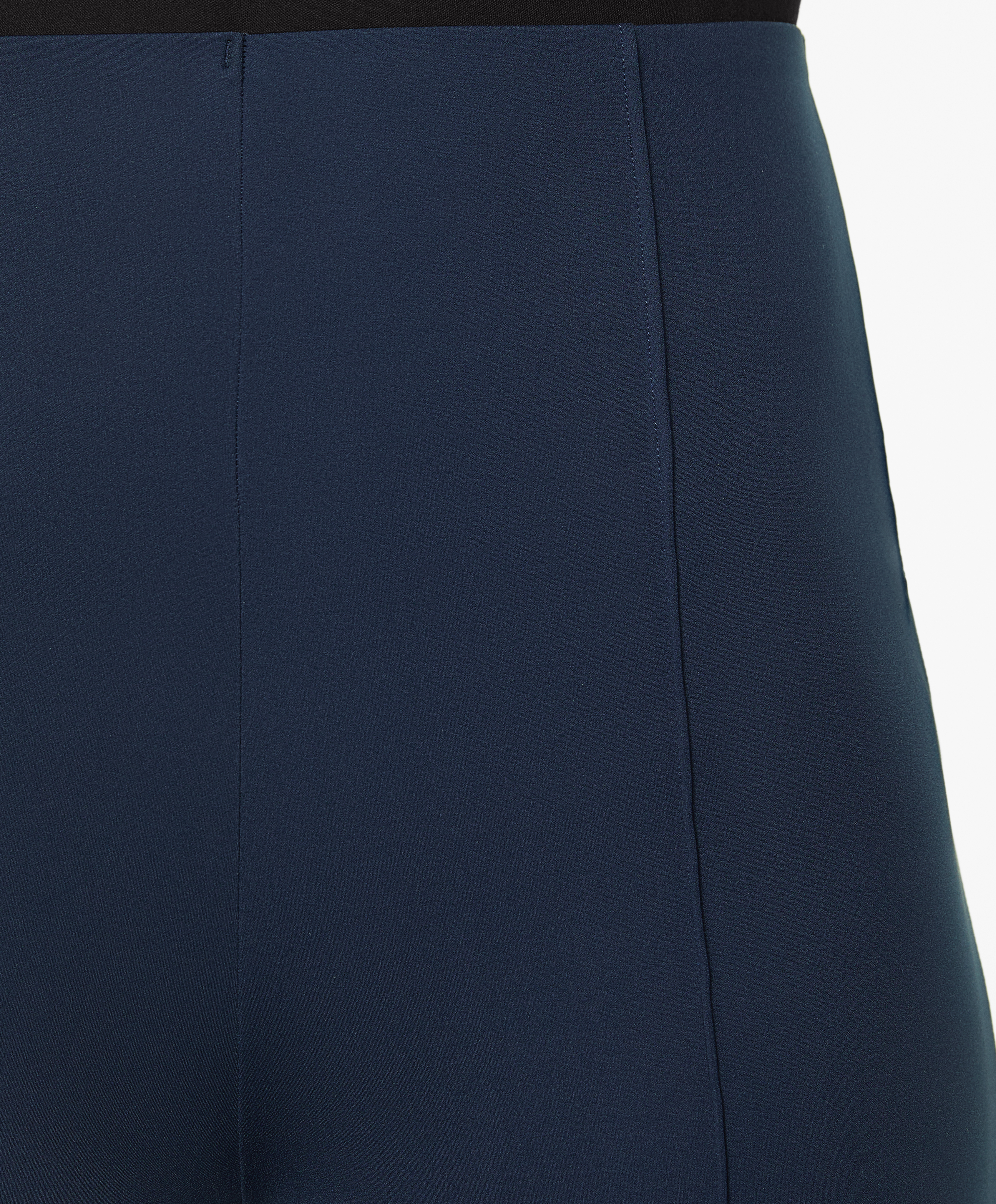 Neoprene-effect straight-leg trousers