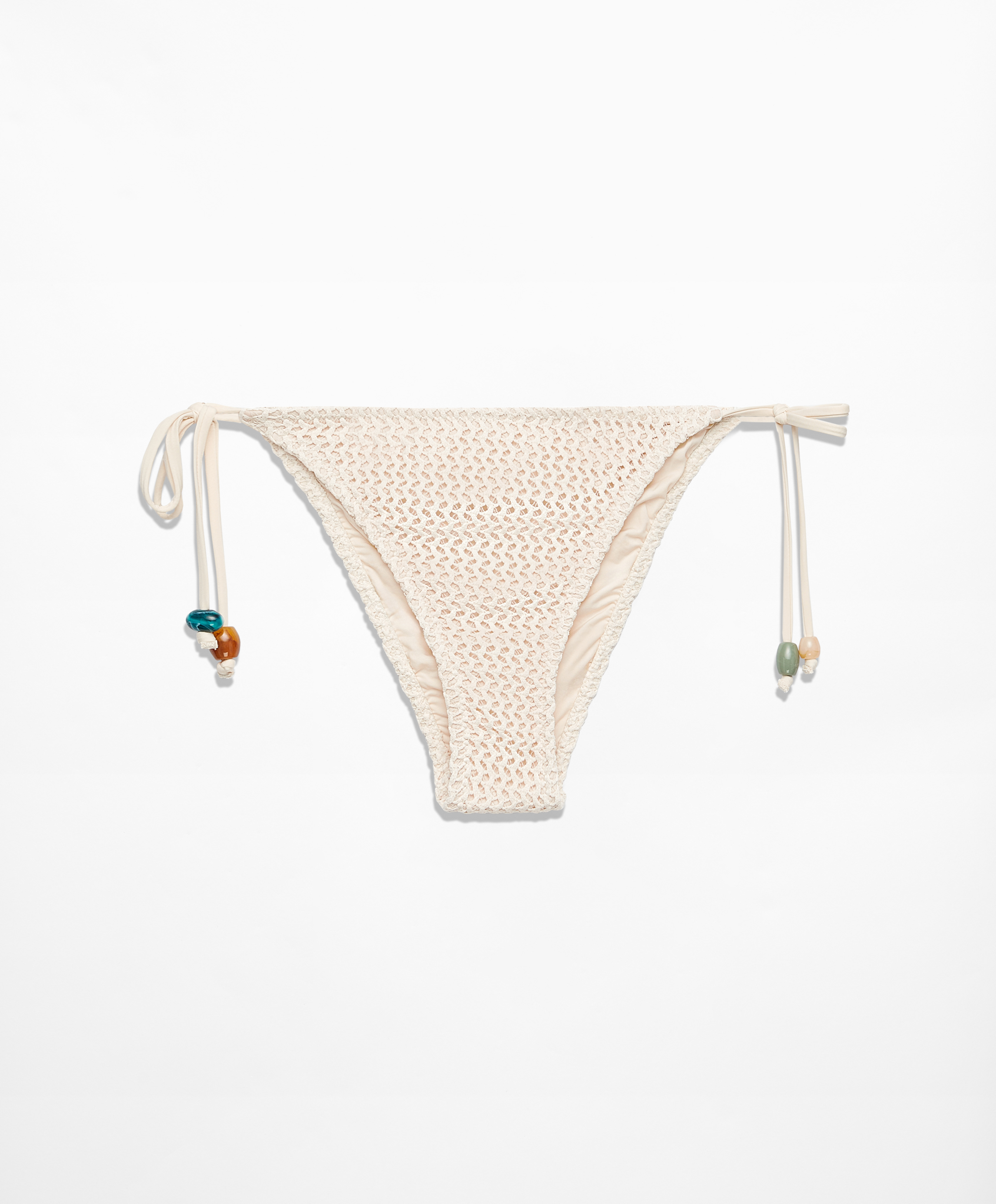 Medium-coverage crochet bikini briefs with ties