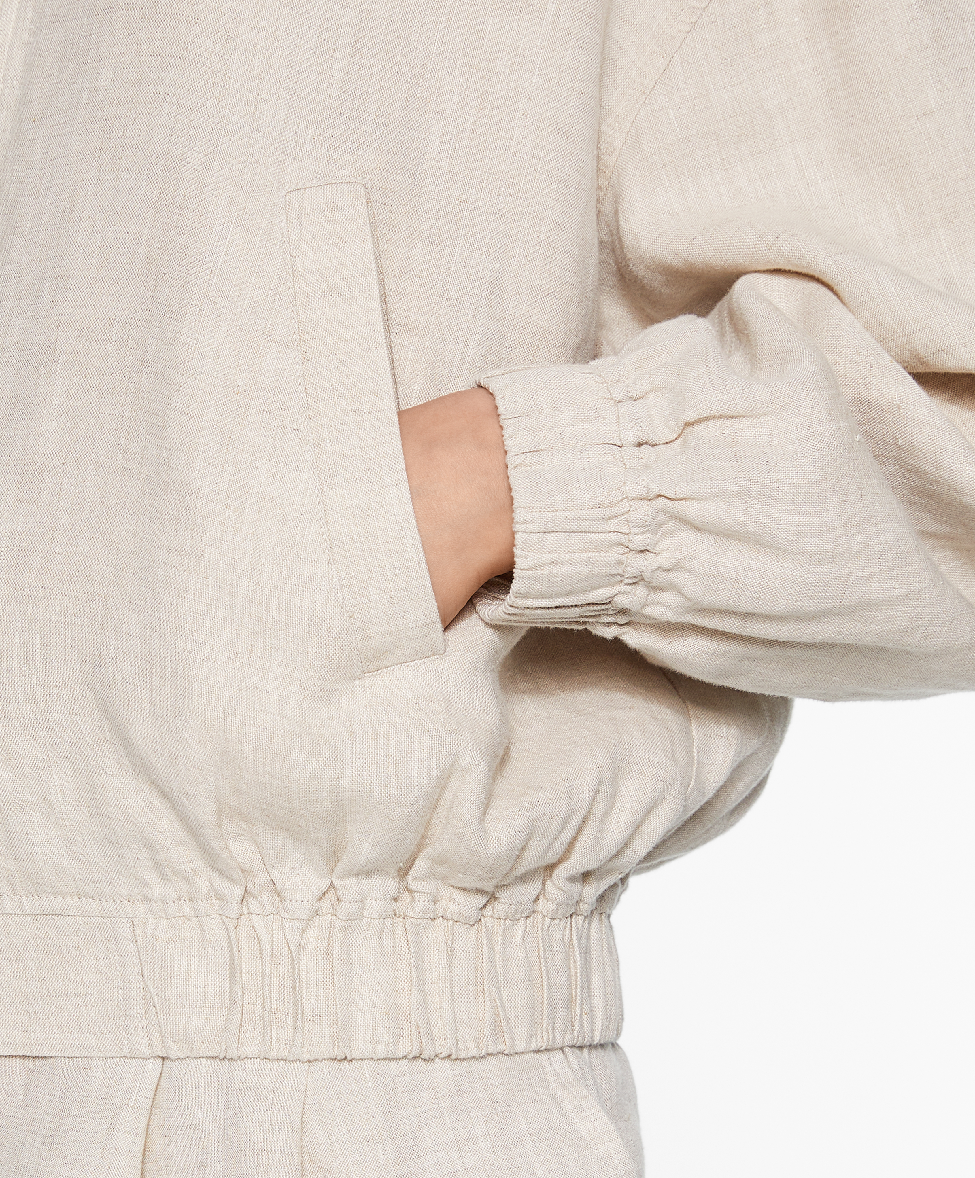 100% linen bomber jacket