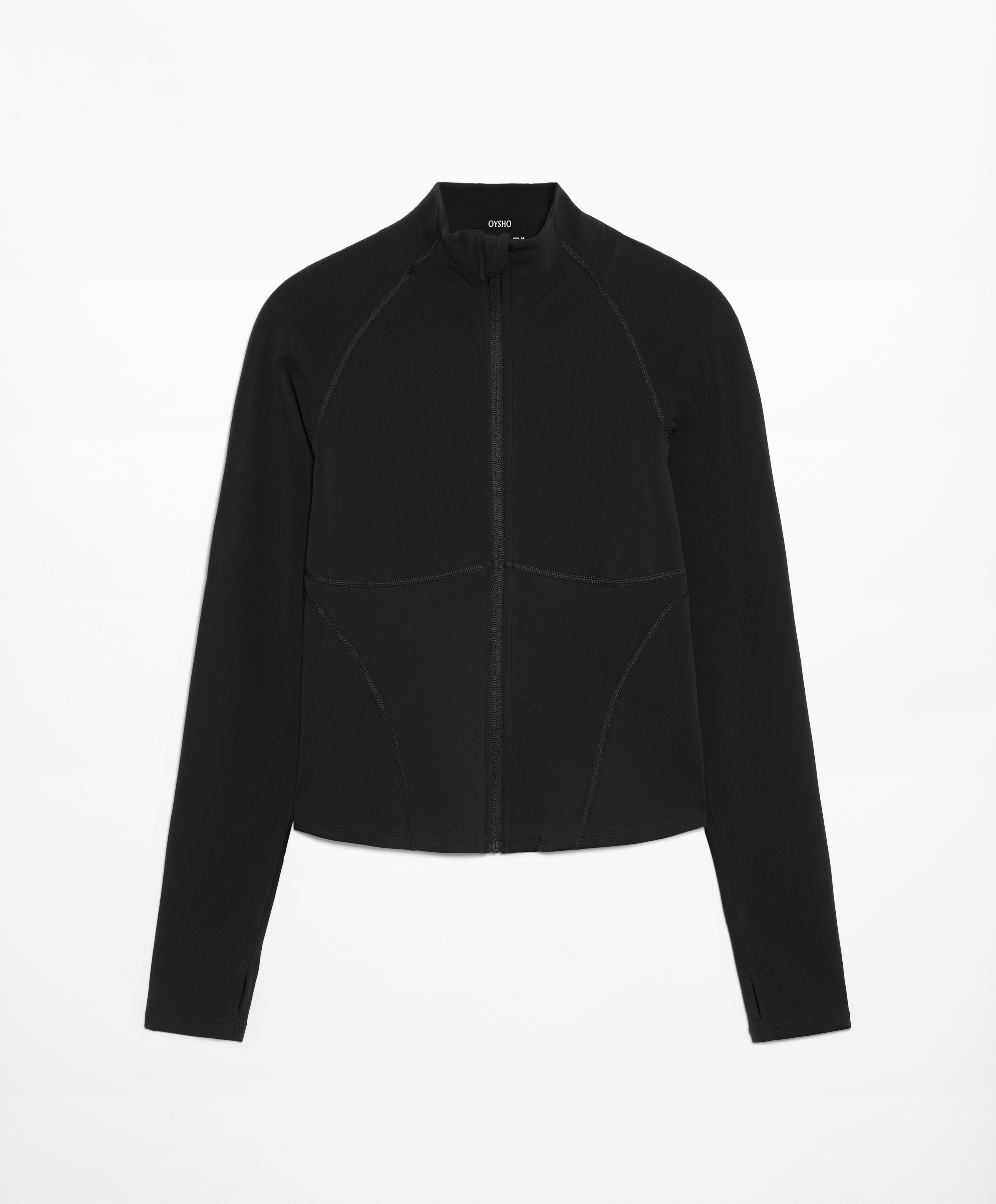 Light warmth running technical jacket with seams