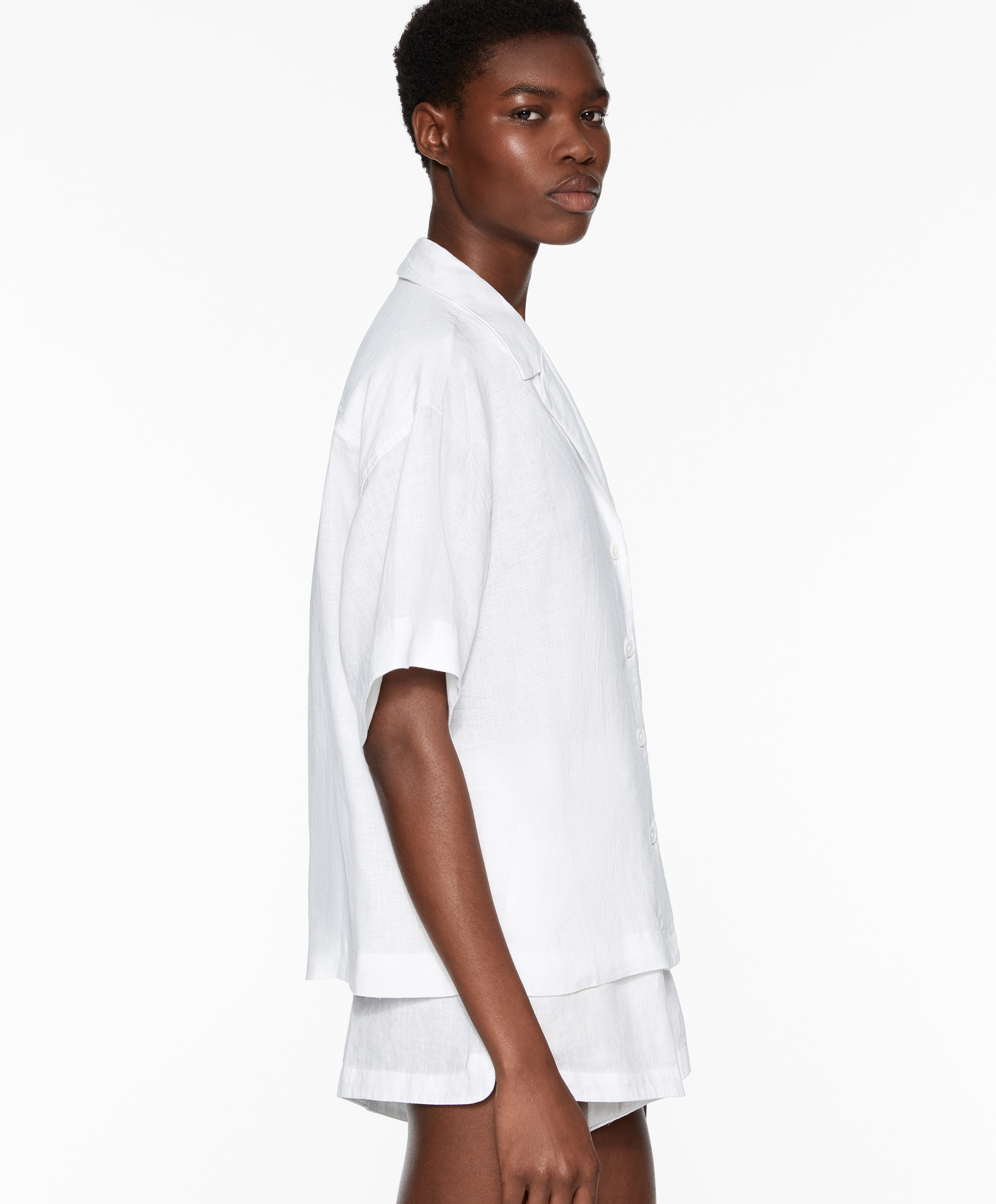 100% linen short sleeve shirt