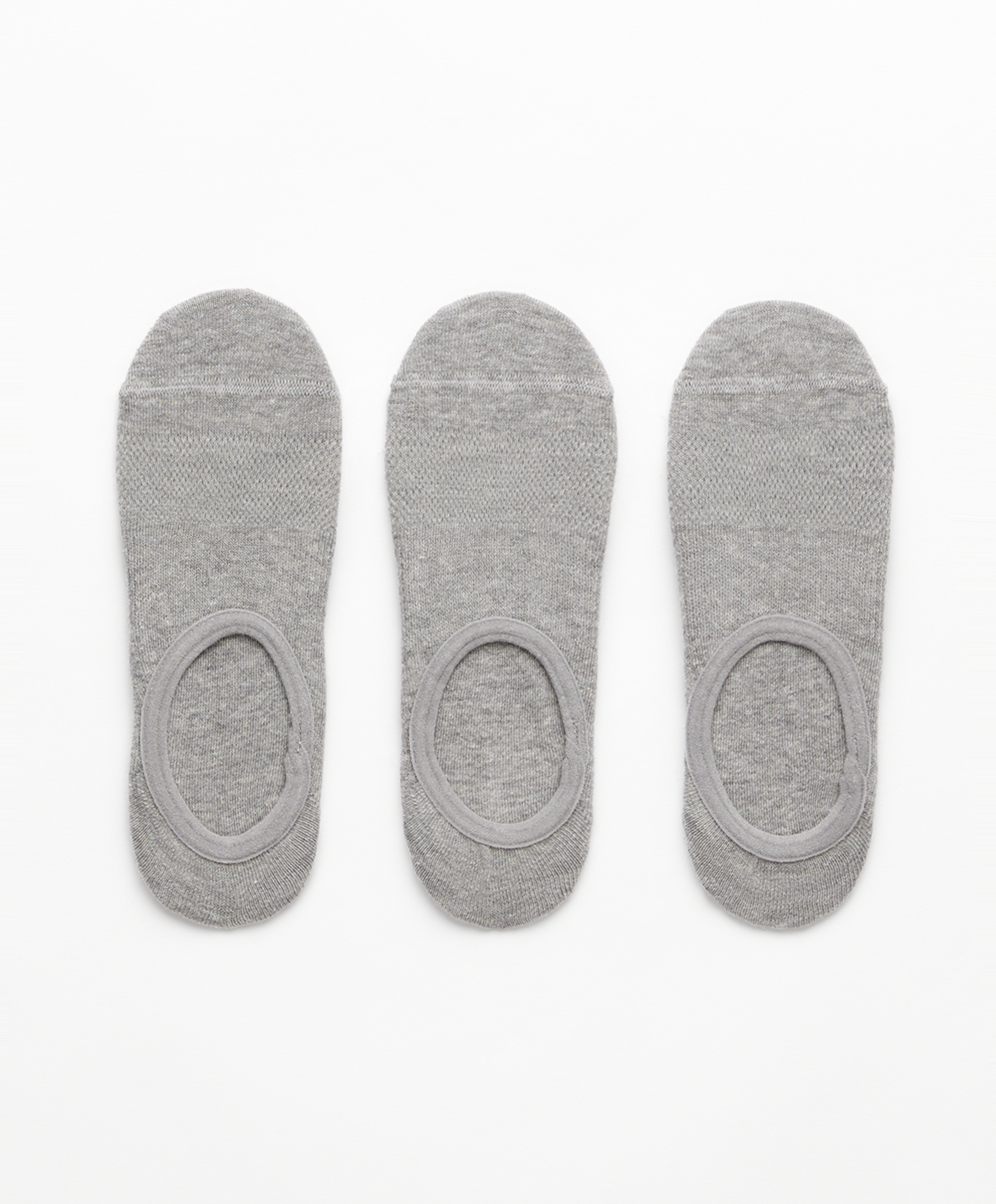 3 pairs of high-cut cotton blend invisible sports socks