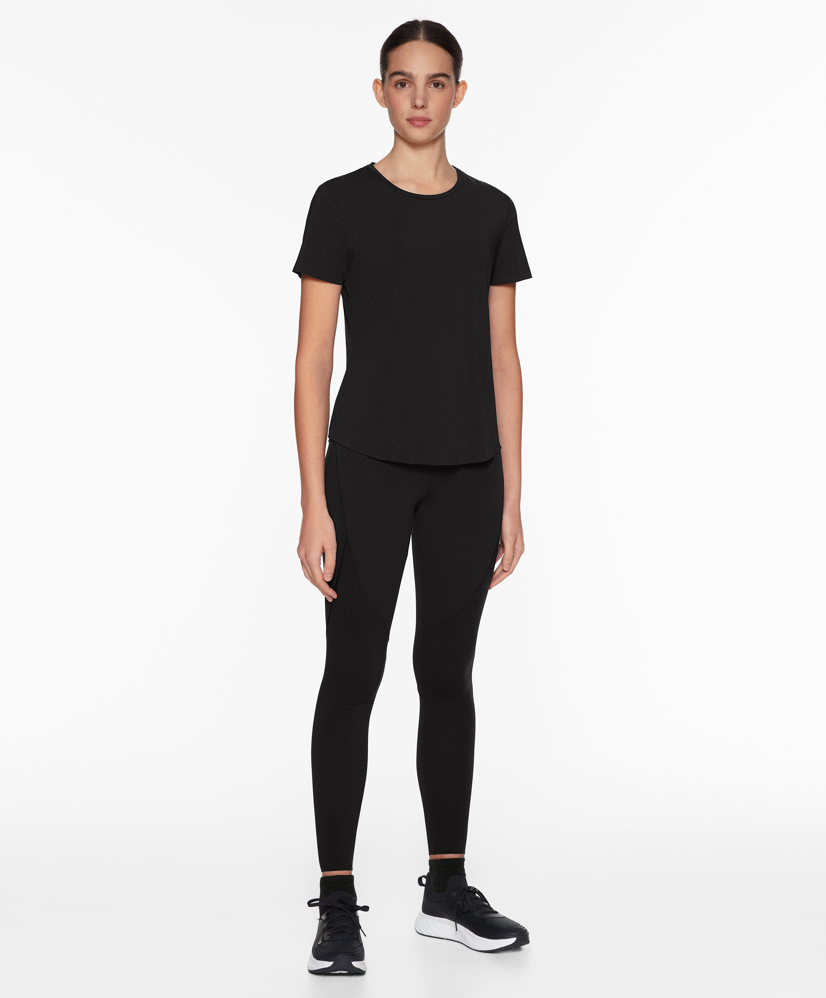 Fitted short-sleeved technical T-shirt