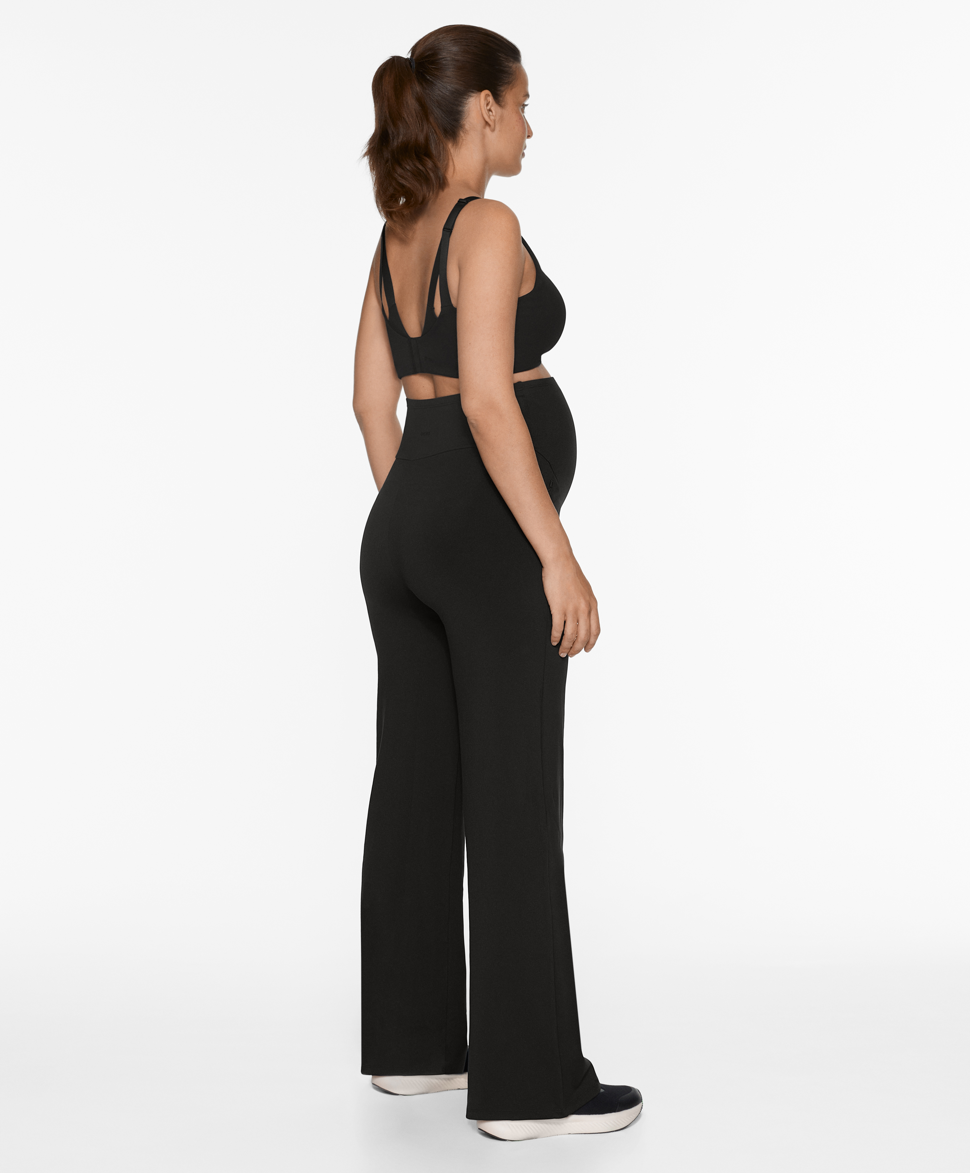 Warm straight-leg maternity trousers