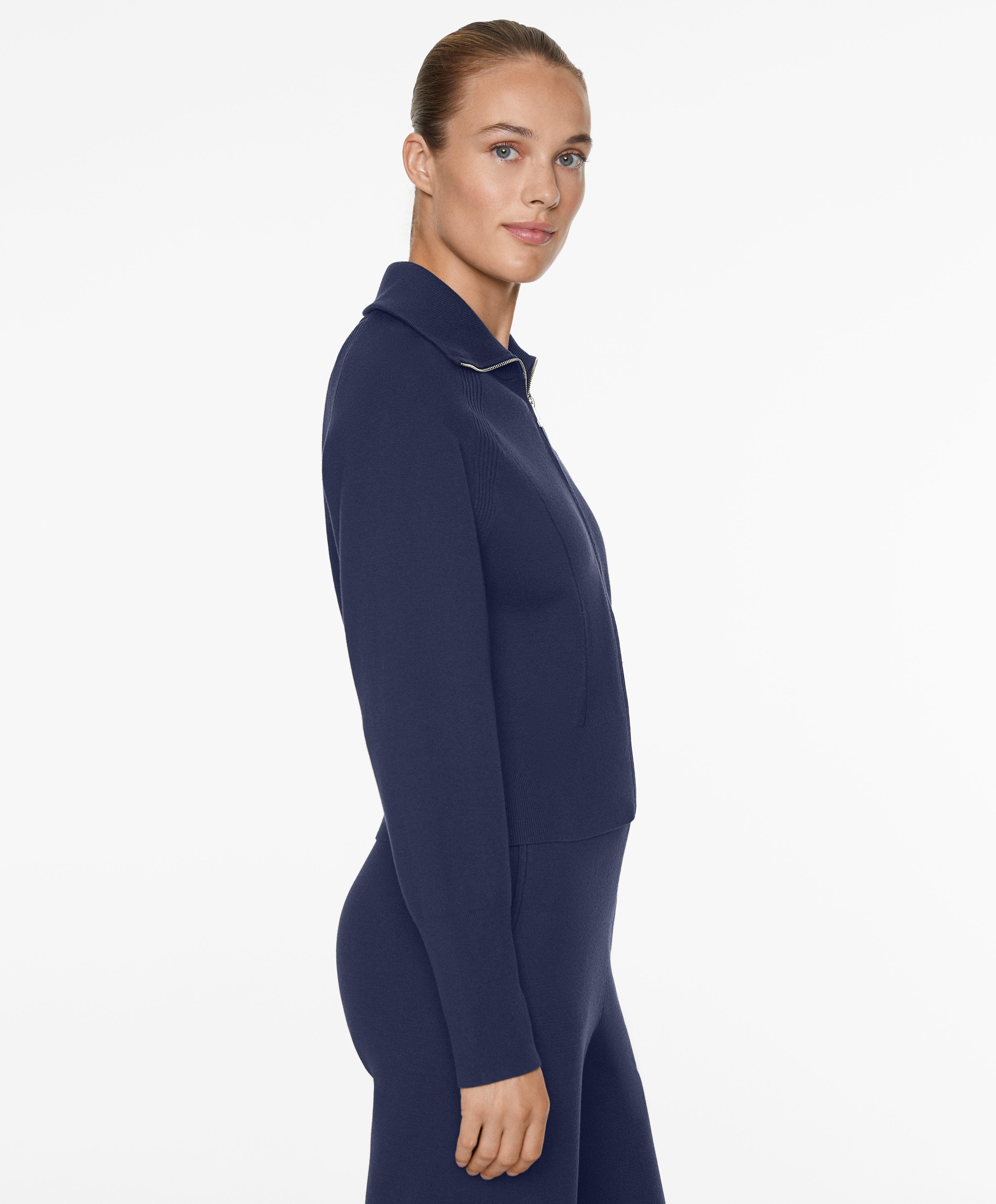 Milano knit zip-through jacket