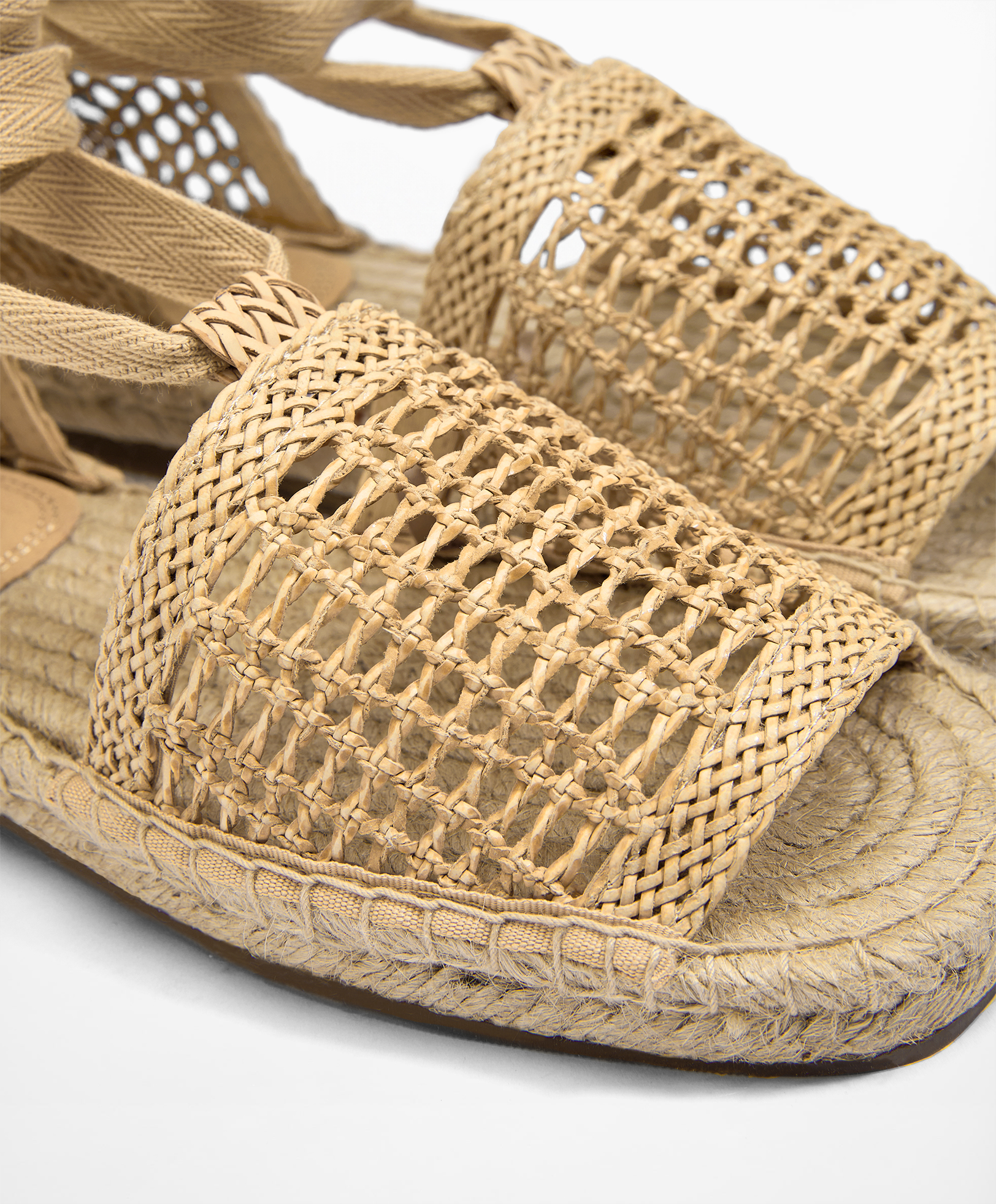 Braided jute sandals