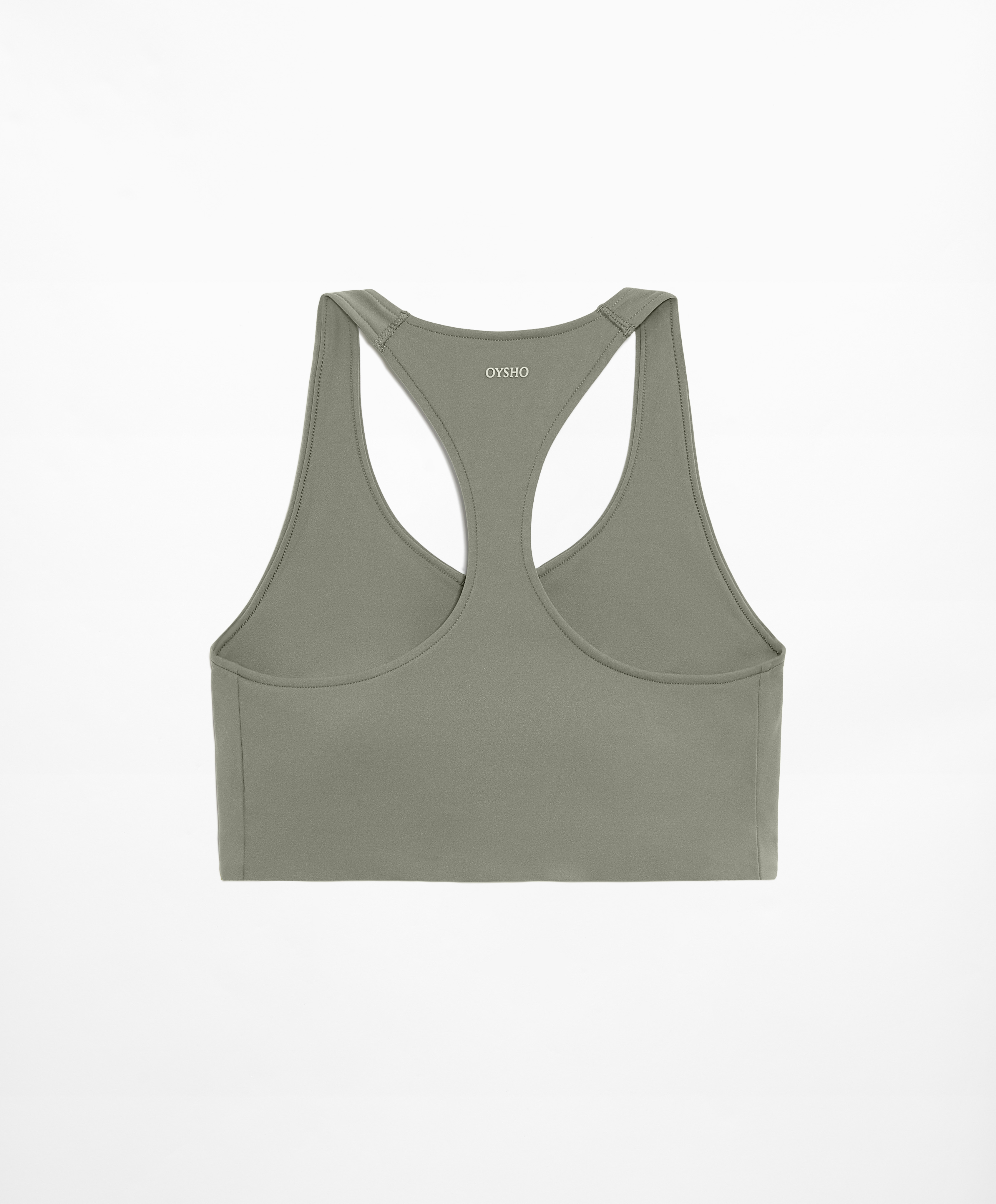 Medium support compressive sports bra with trim