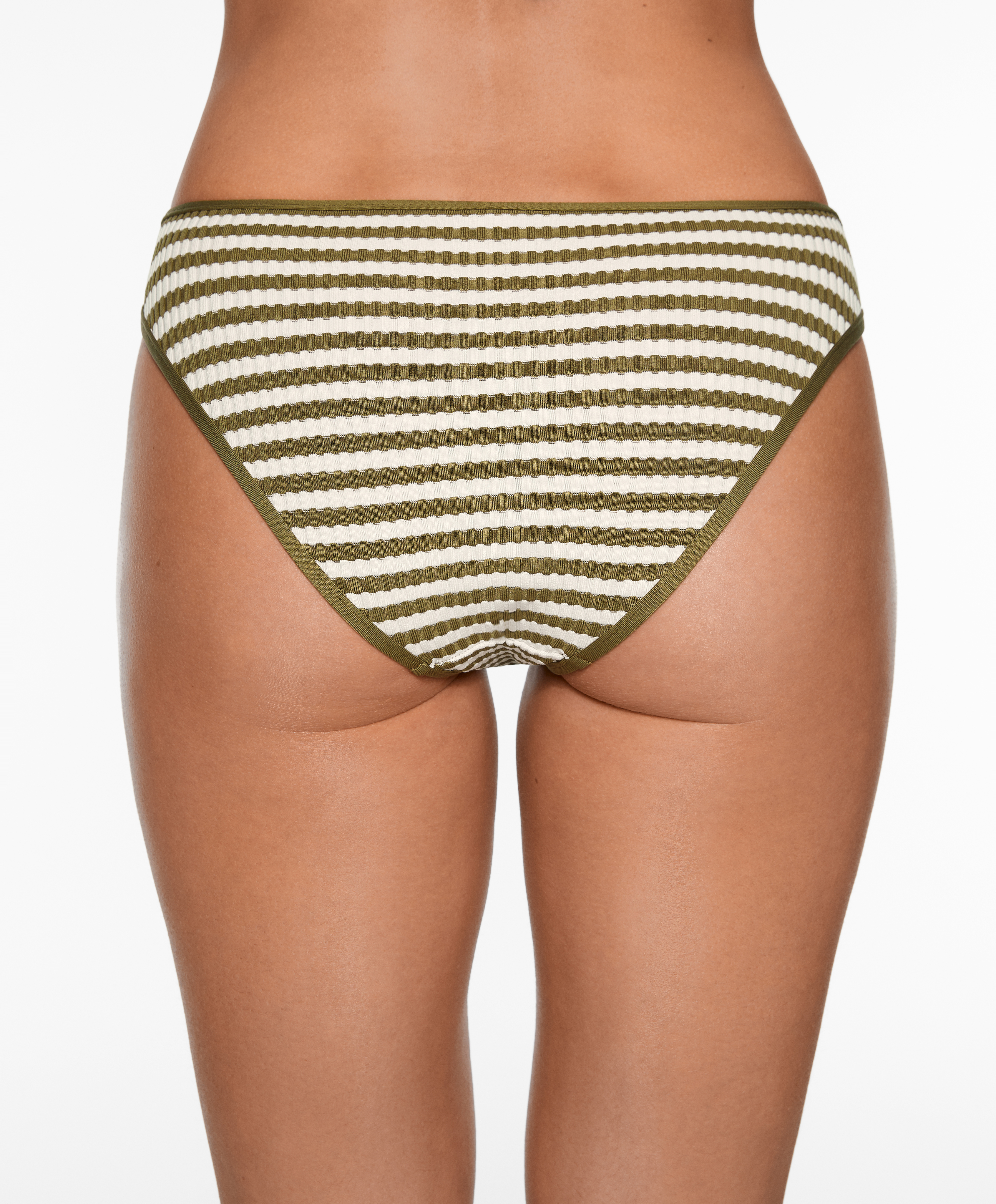 Textured stripe classic bikini briefs