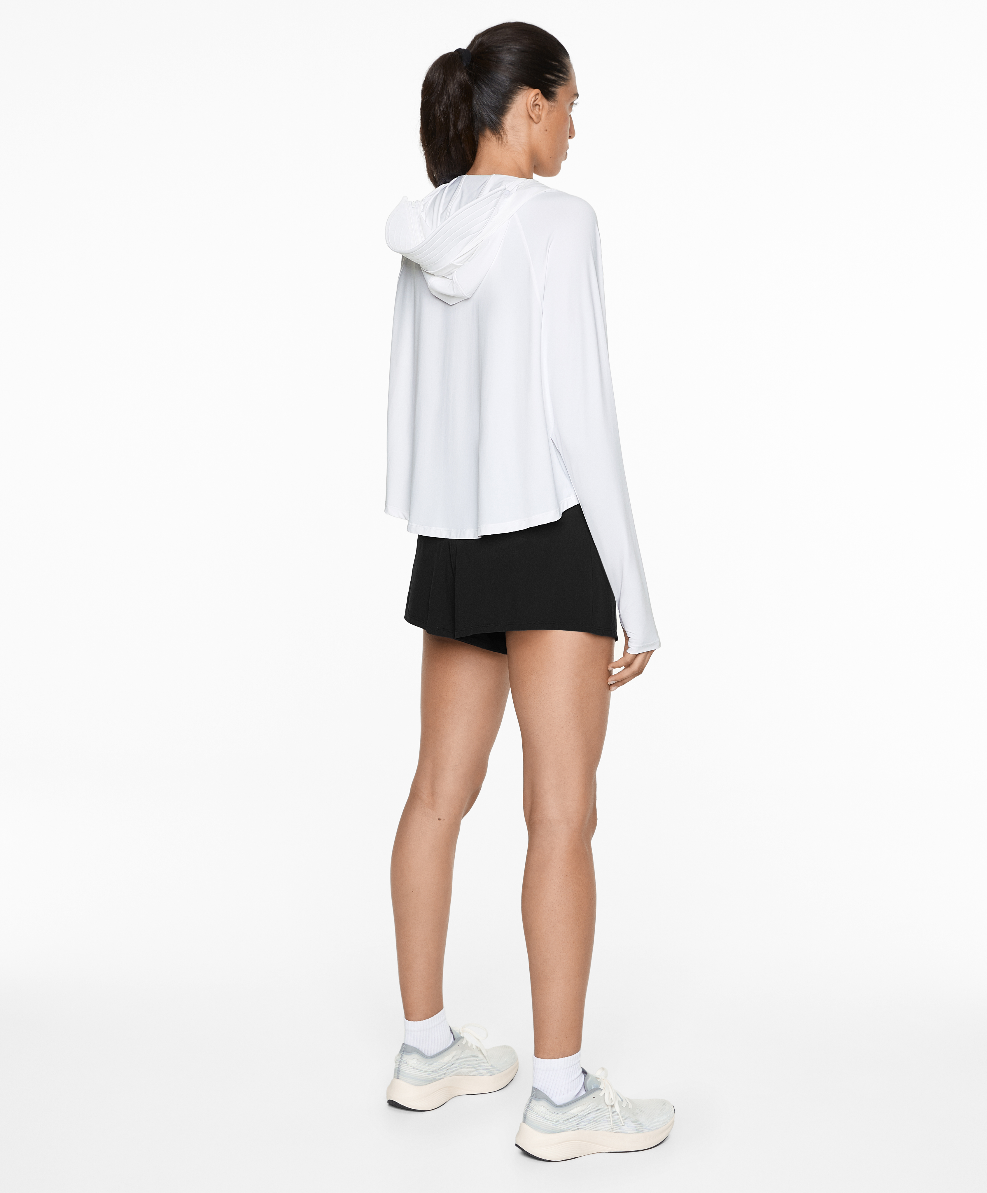 Cool-touch hooded technical jacket