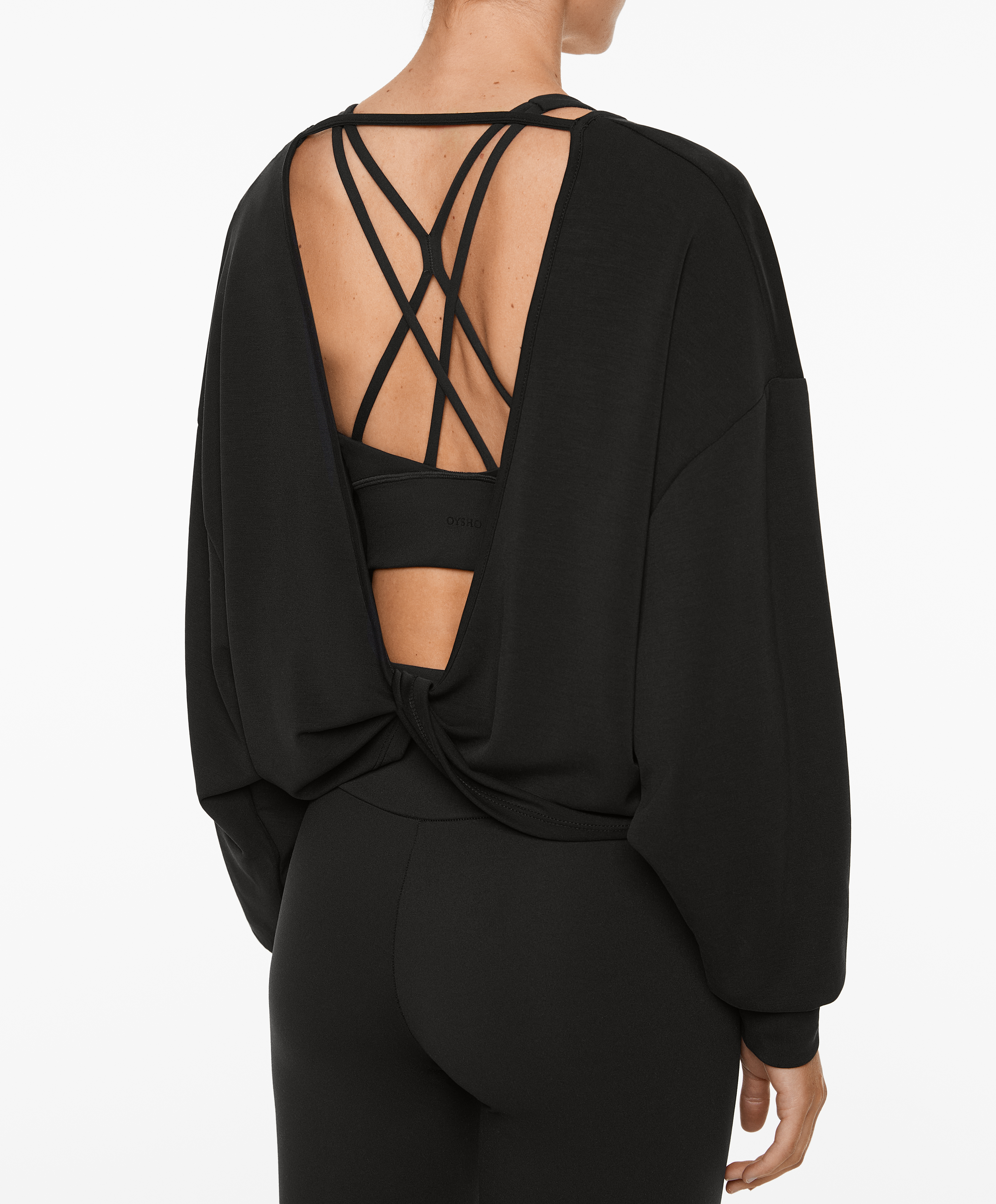 Wrap sweatshirt with modal