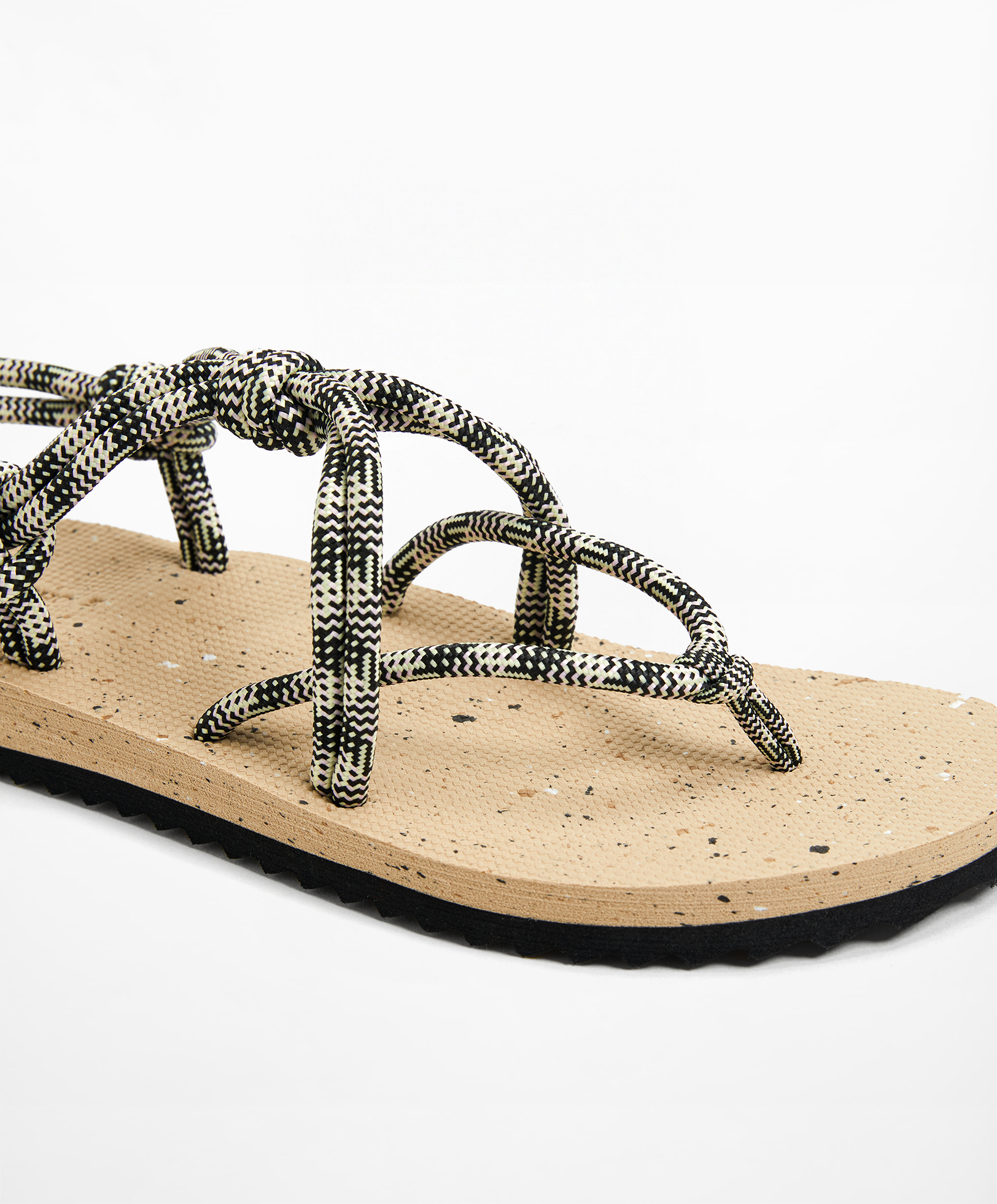 Knotted rope sandals
