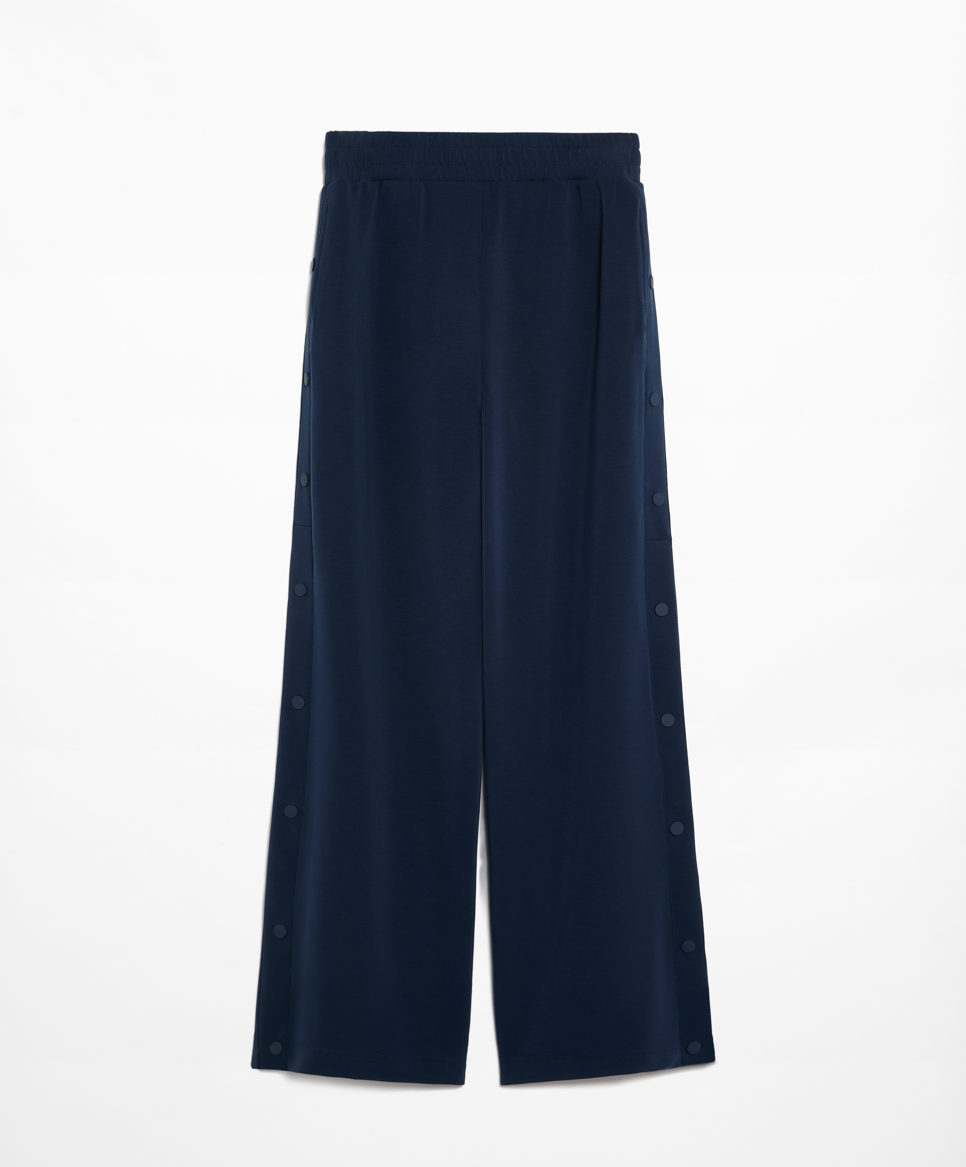 Soft-touch wide, straight-leg trousers with modal and buttons