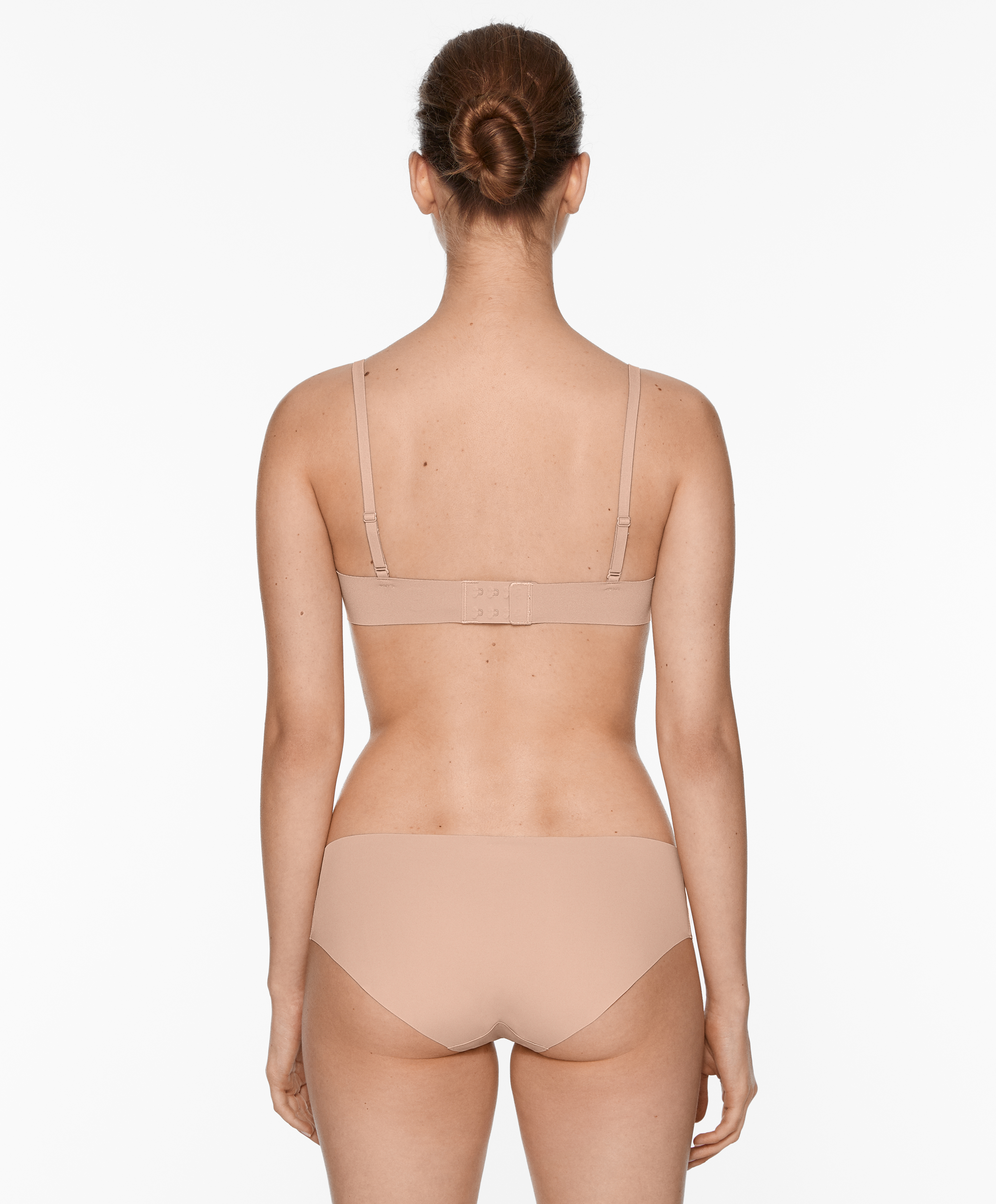 Invisible laser-cut triangle bra