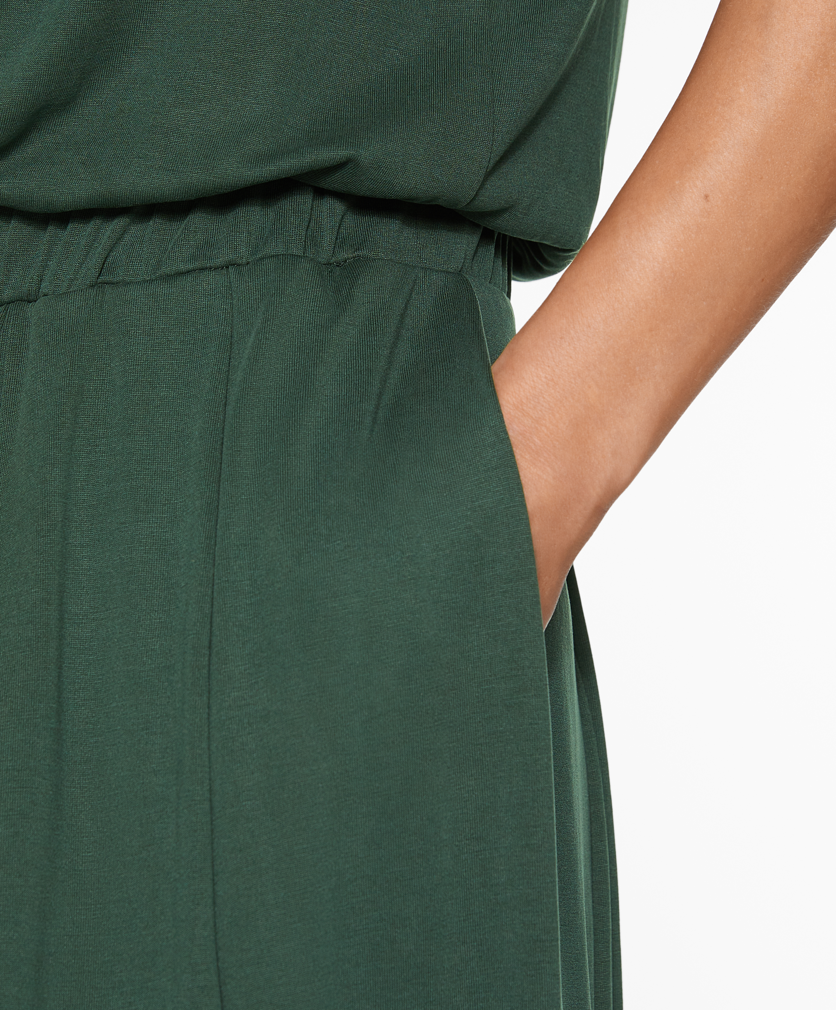 Modal blend long jumpsuit