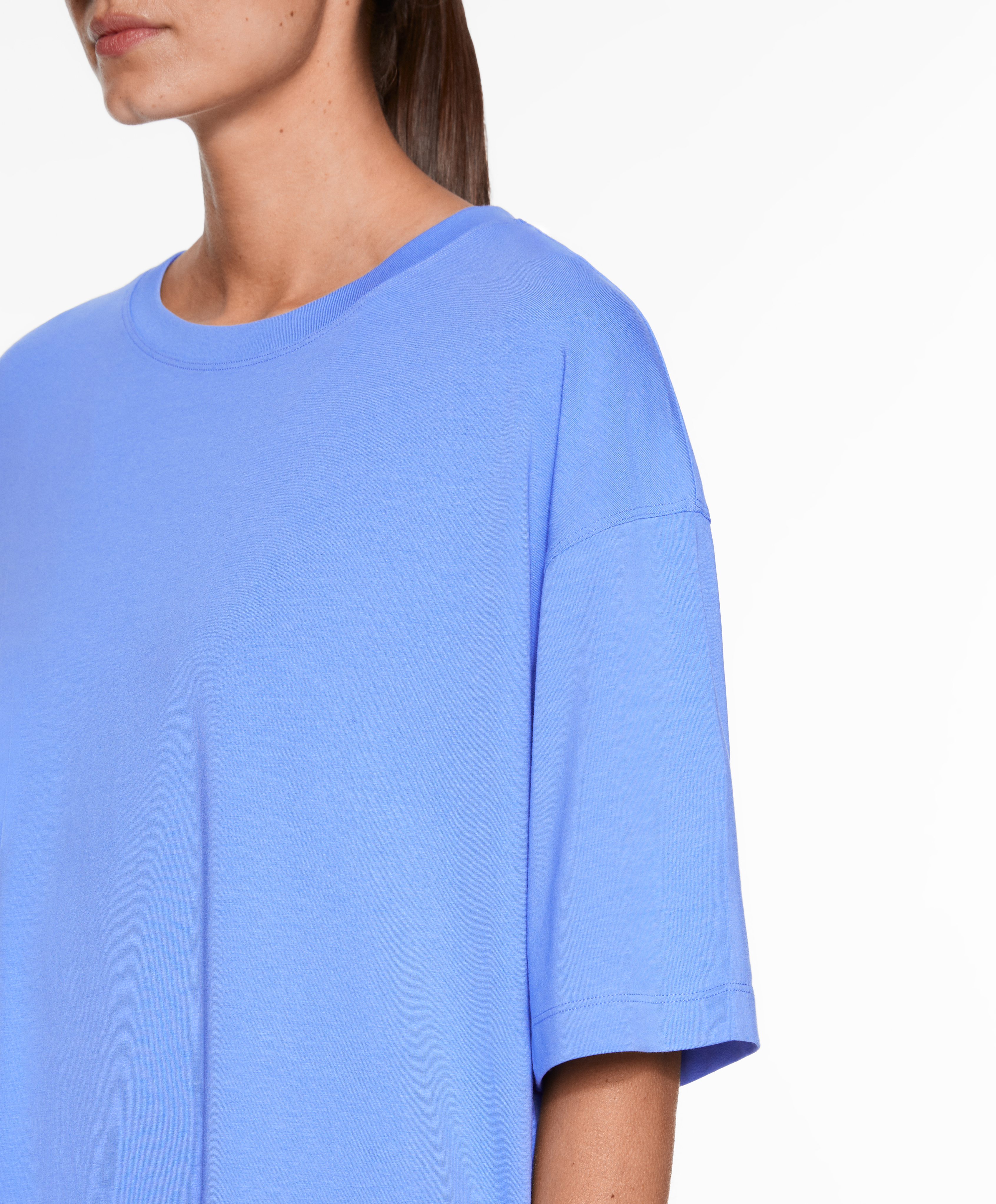 Short sleeve cotton blend T-shirt