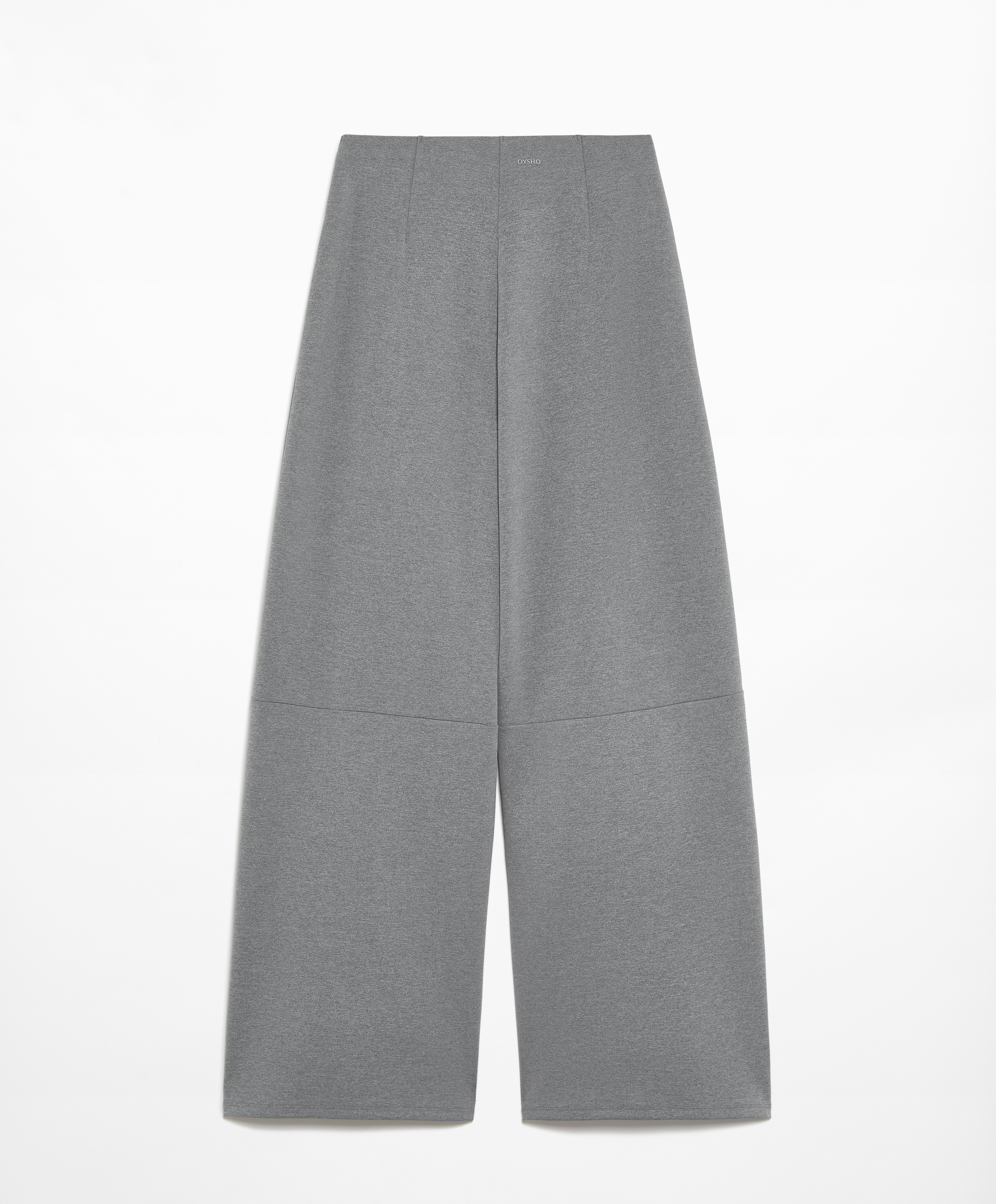 Neoprene-effect wide-leg trousers