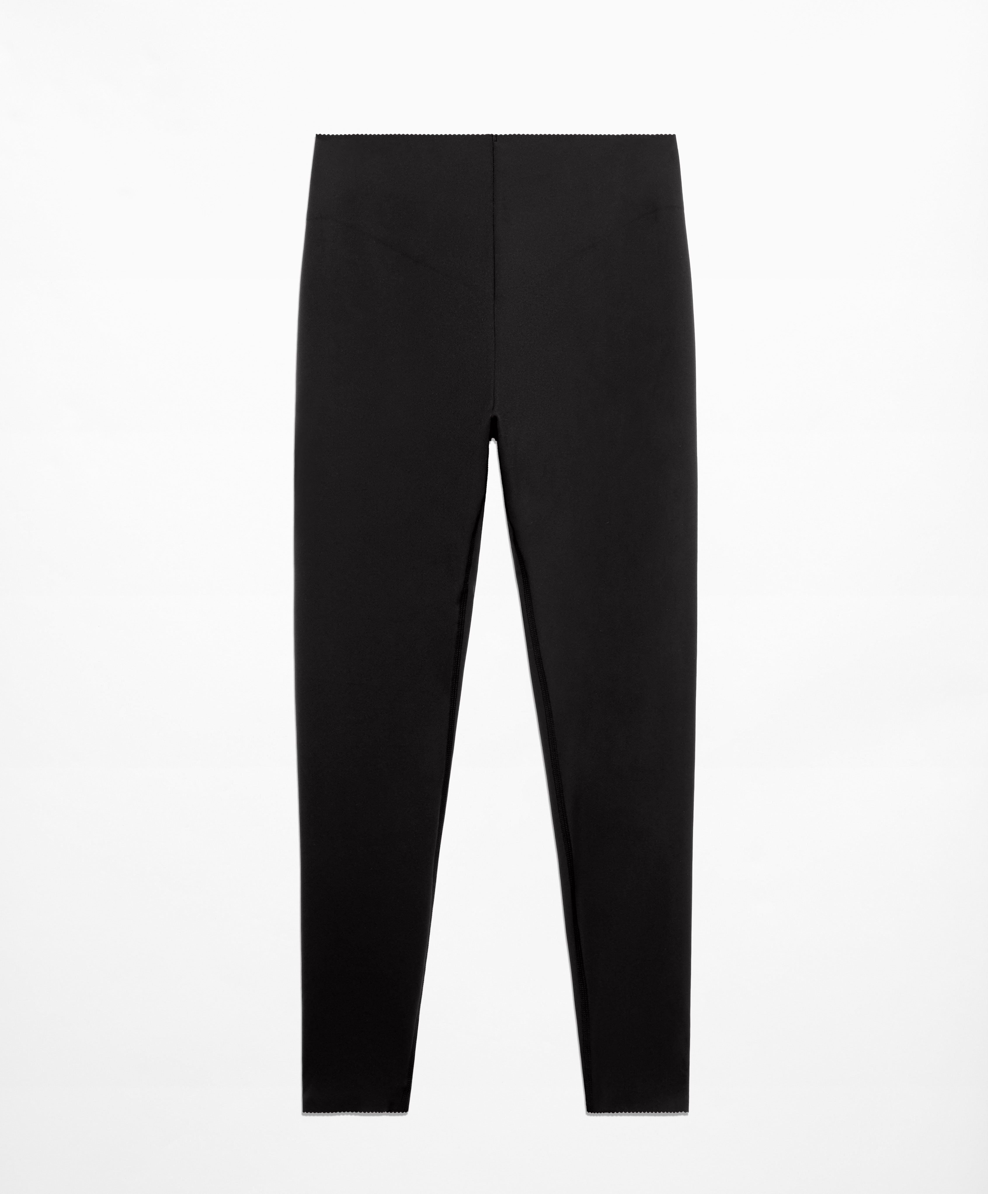 Compressive raise up ankle-length leggings