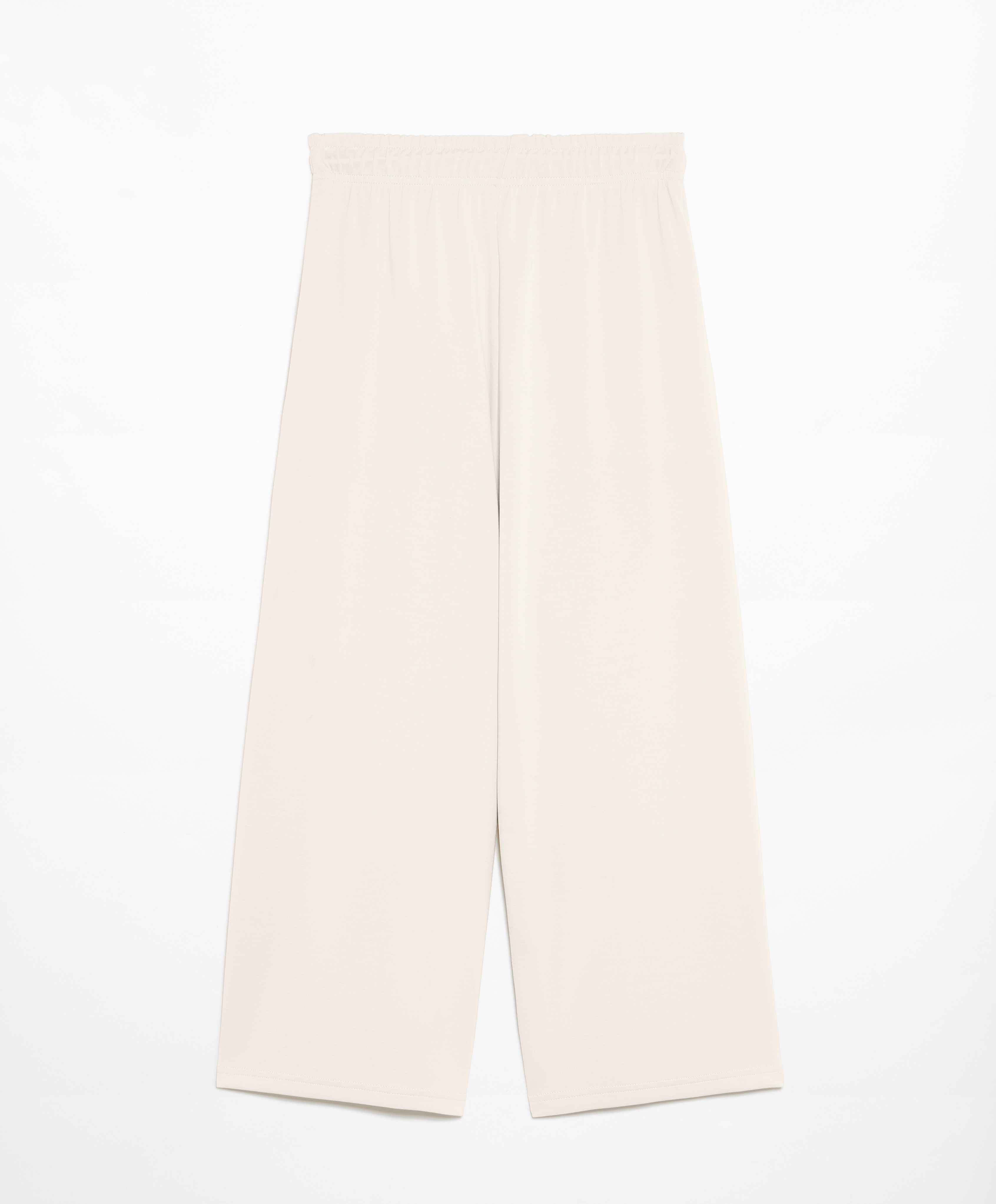 Soft-touch wide-leg crop trousers with modal