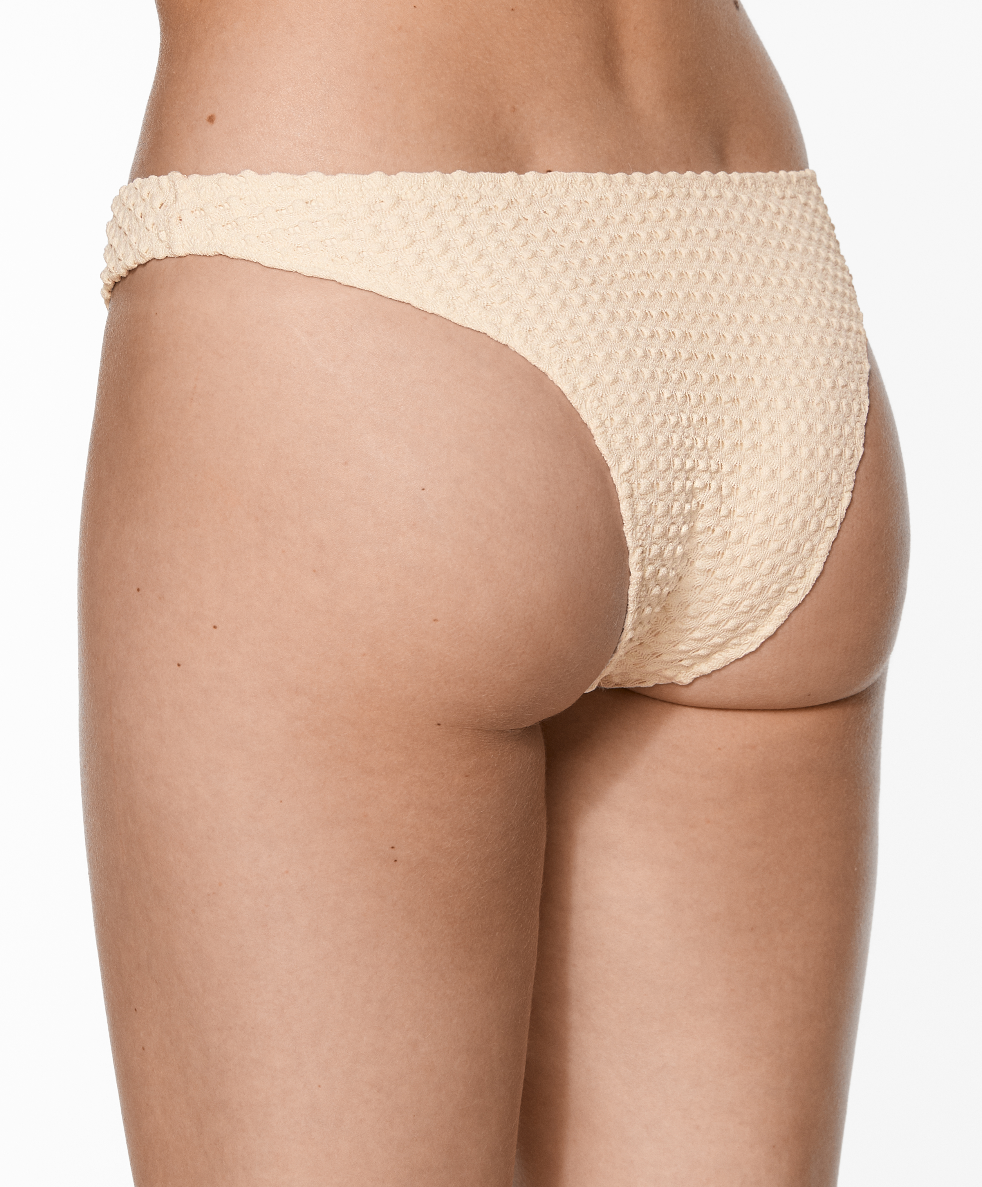 Bubble textured medium-coverage bikini briefs