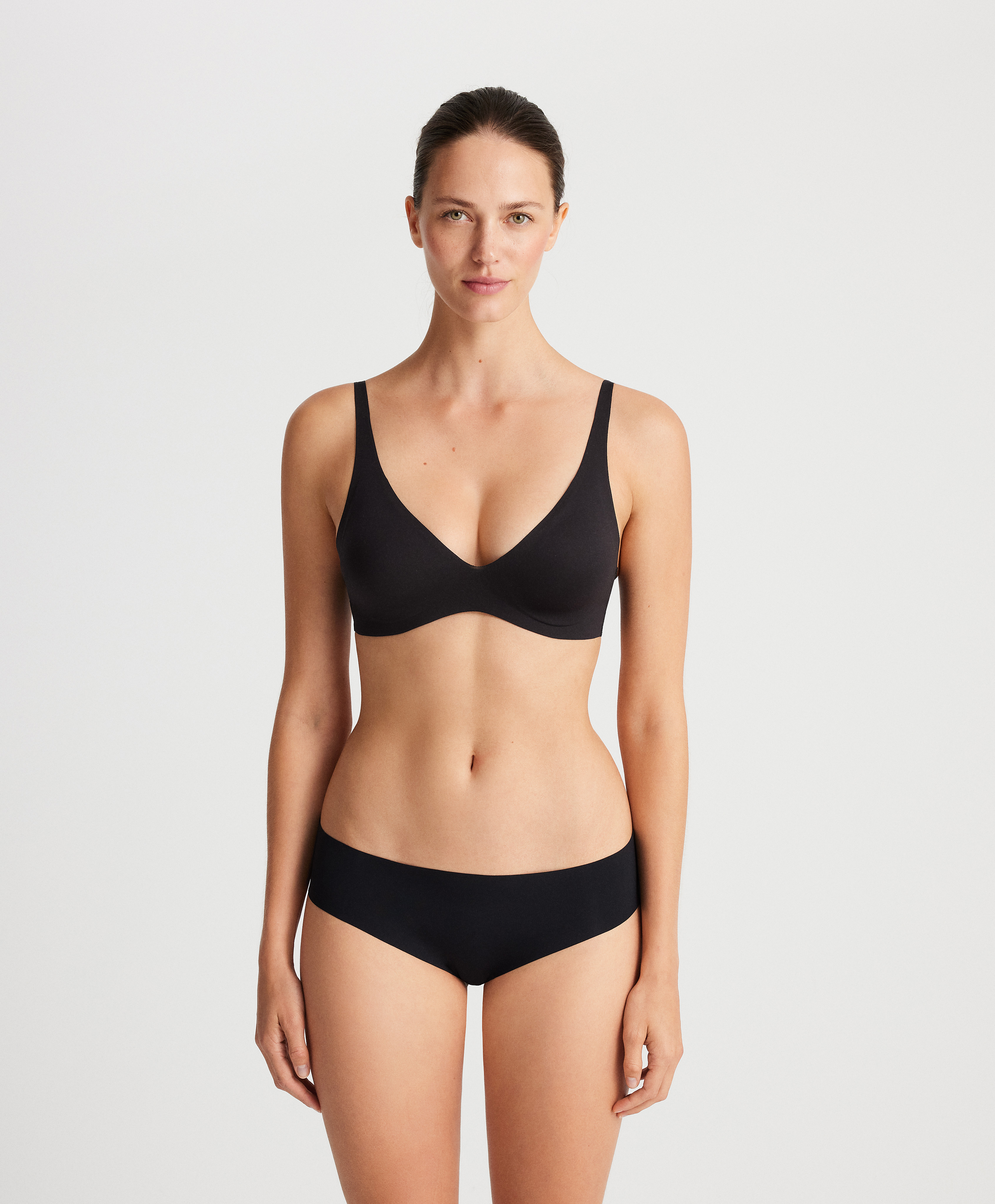 Invisible laser-cut halter bra