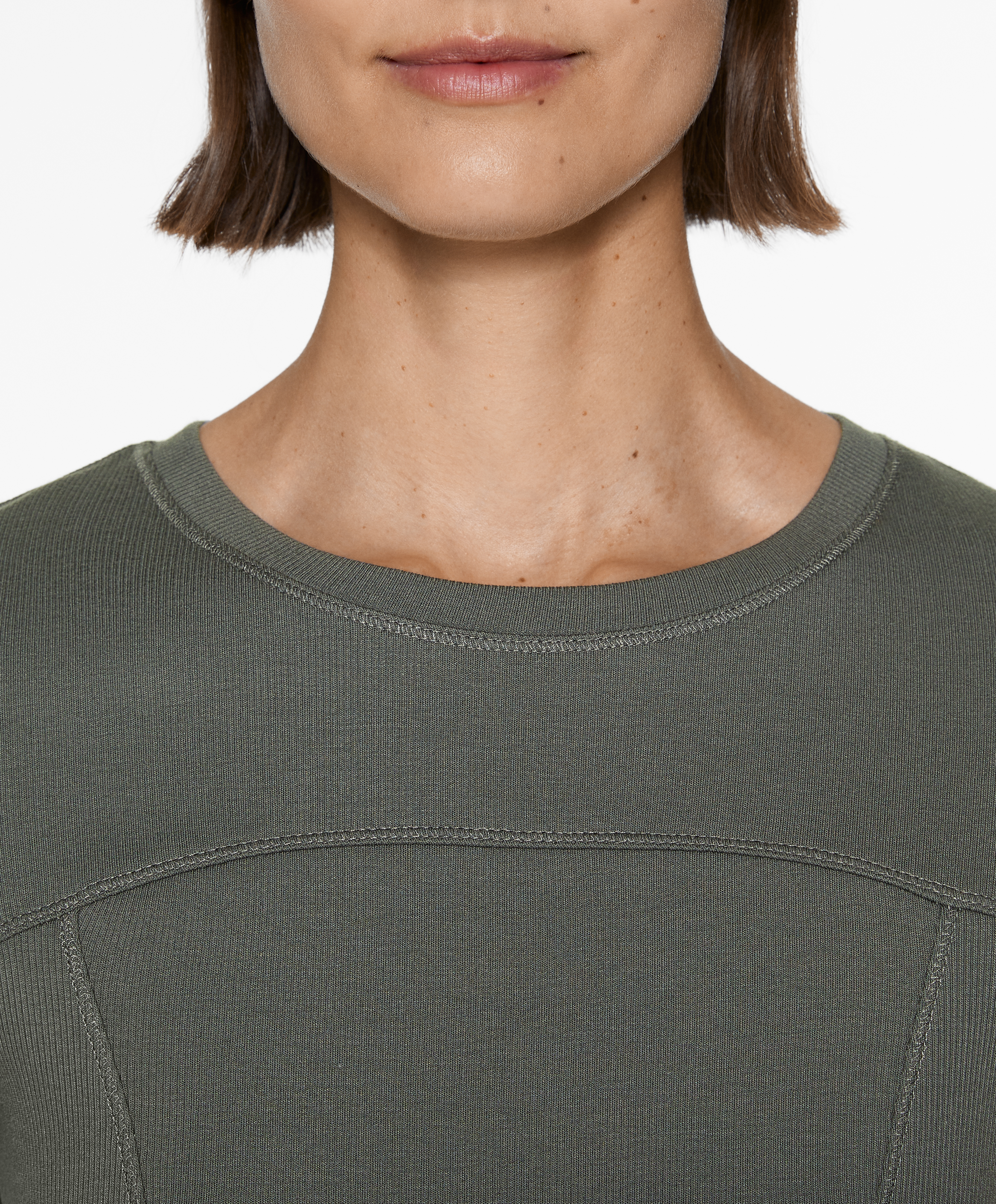 Ribbed short sleeve T-shirt