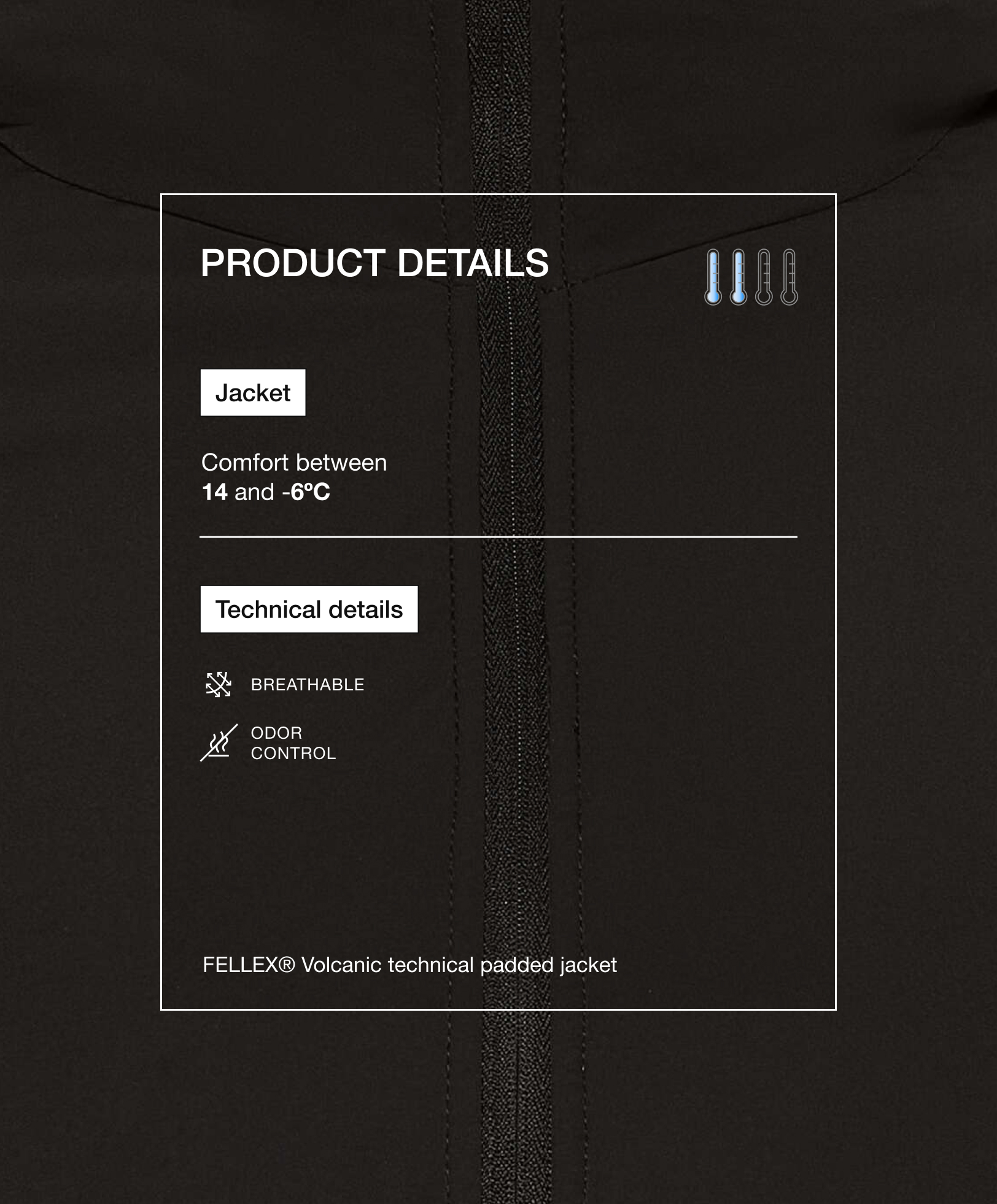 FELLEX® Volcanic technical padded jacket