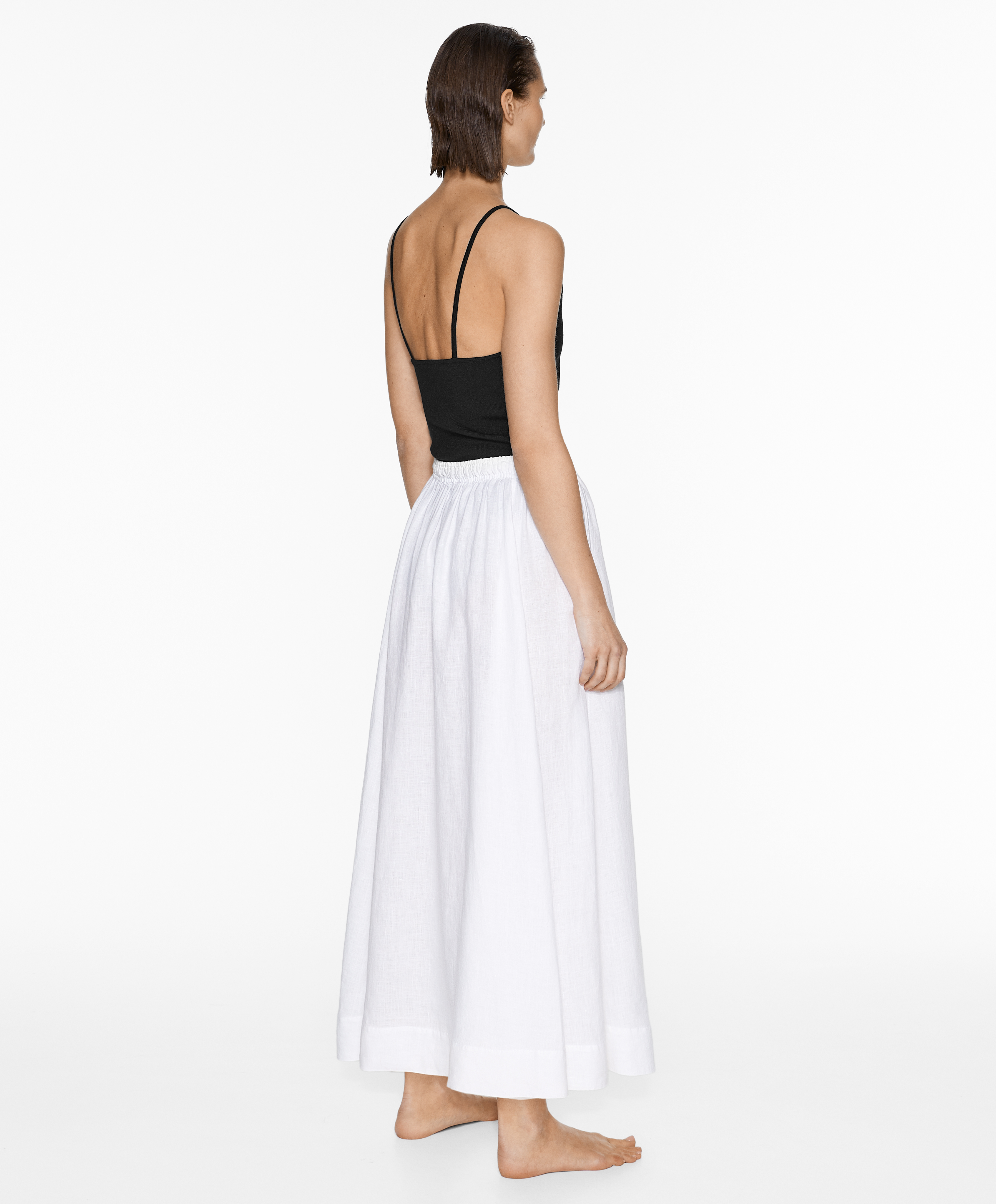 Long 100% linen skirt