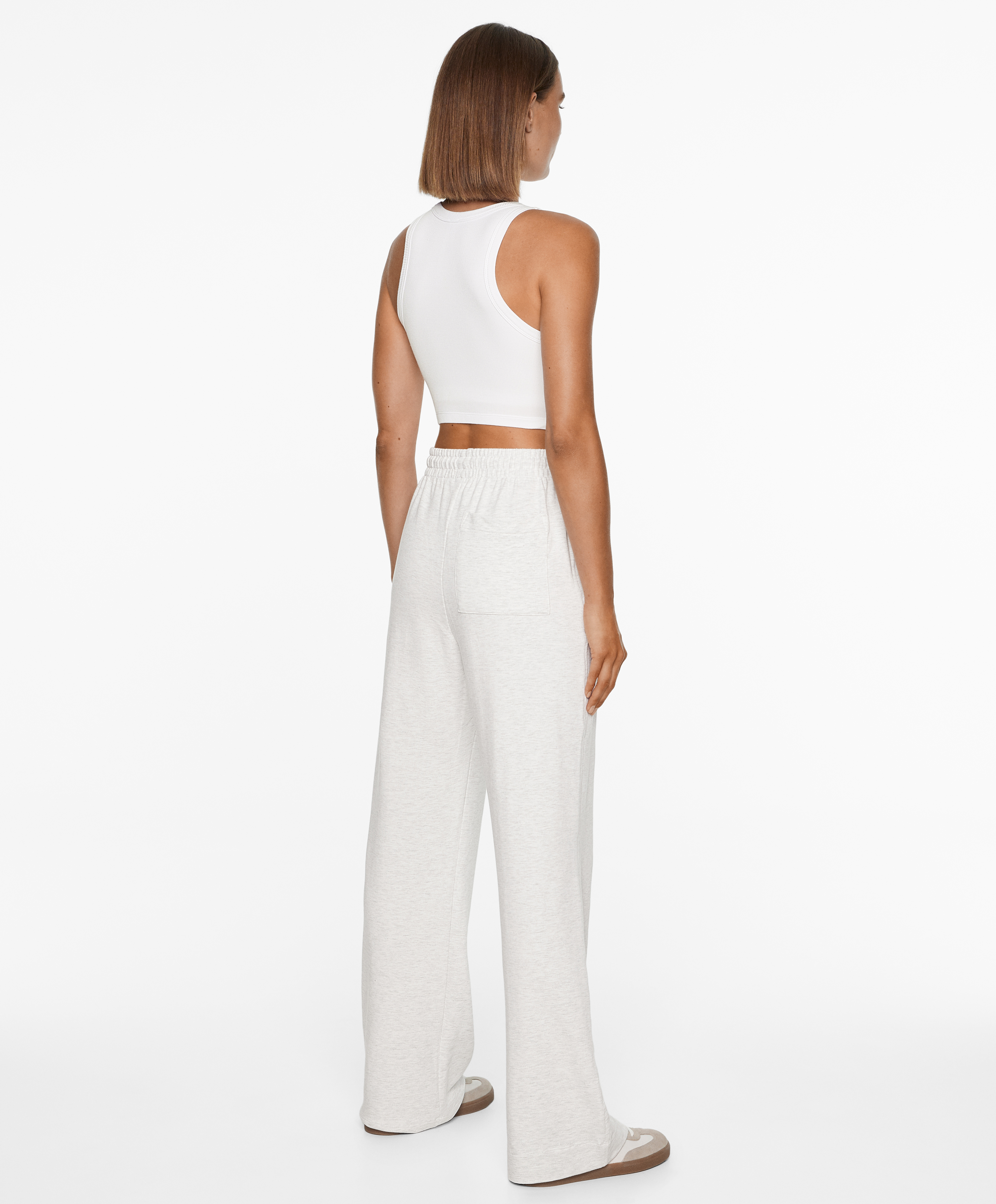 Relaxed straight-leg trousers with cotton and modal
