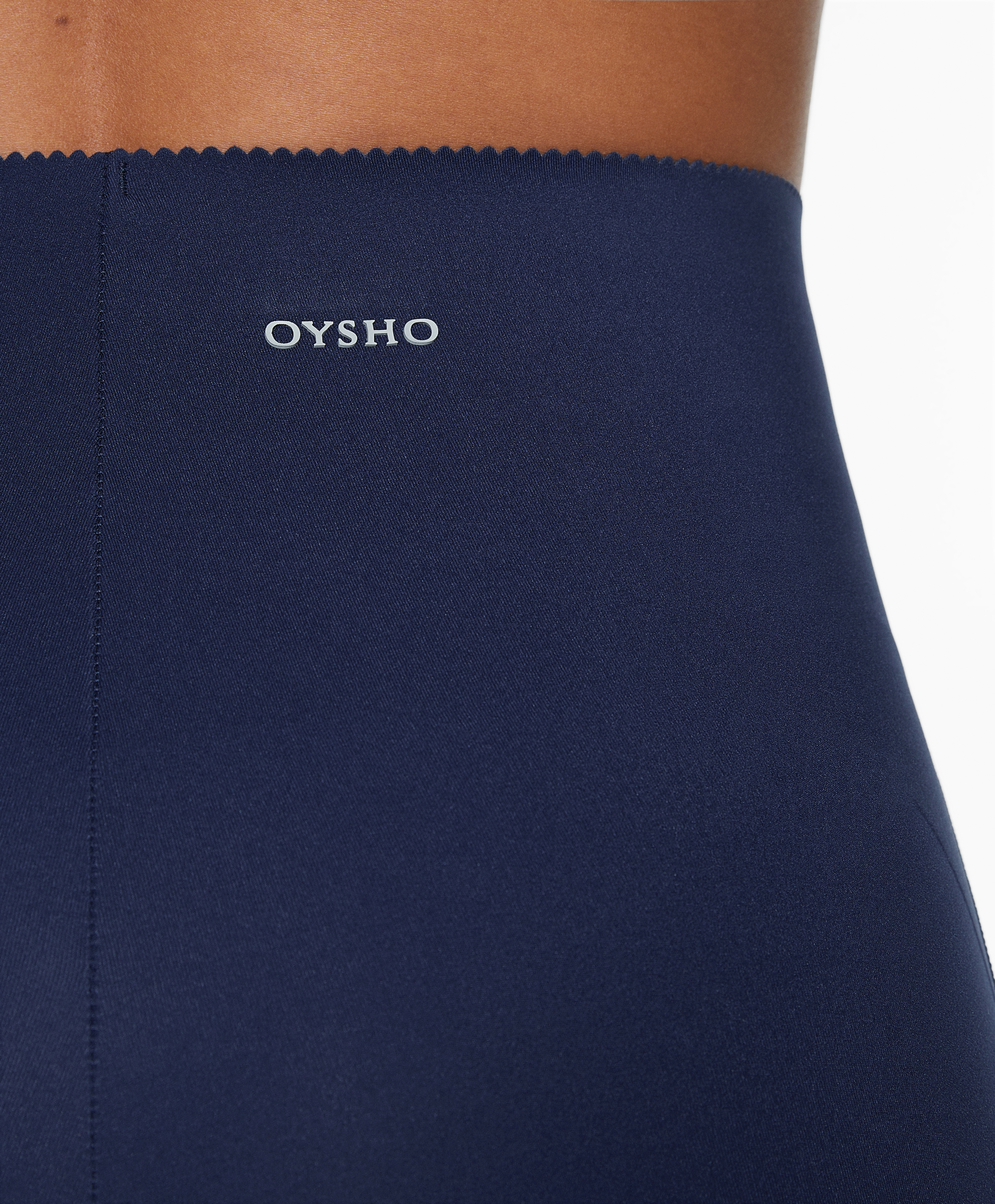 Compressive core control ankle-length leggings