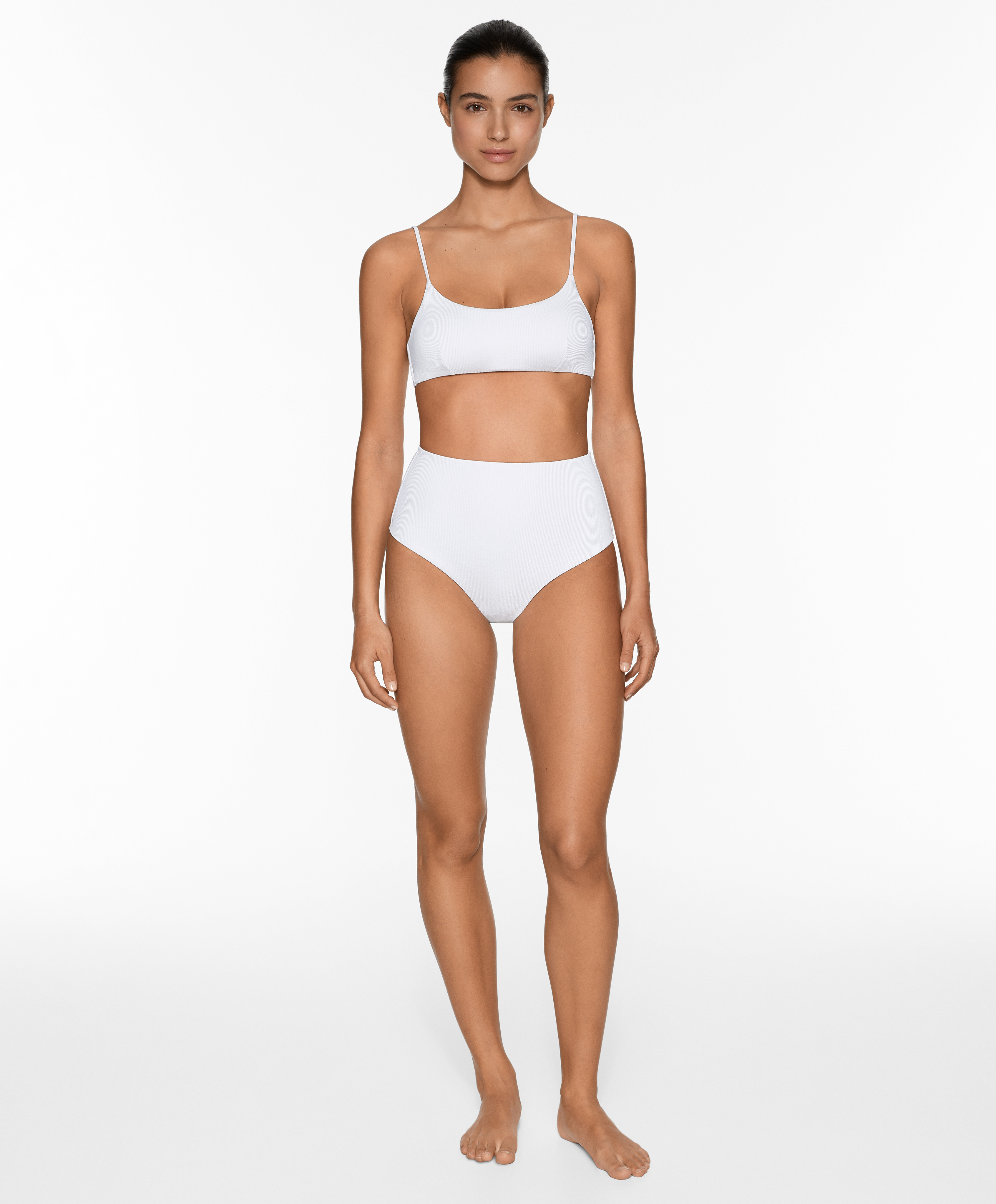 Rib high waisted bikini briefs