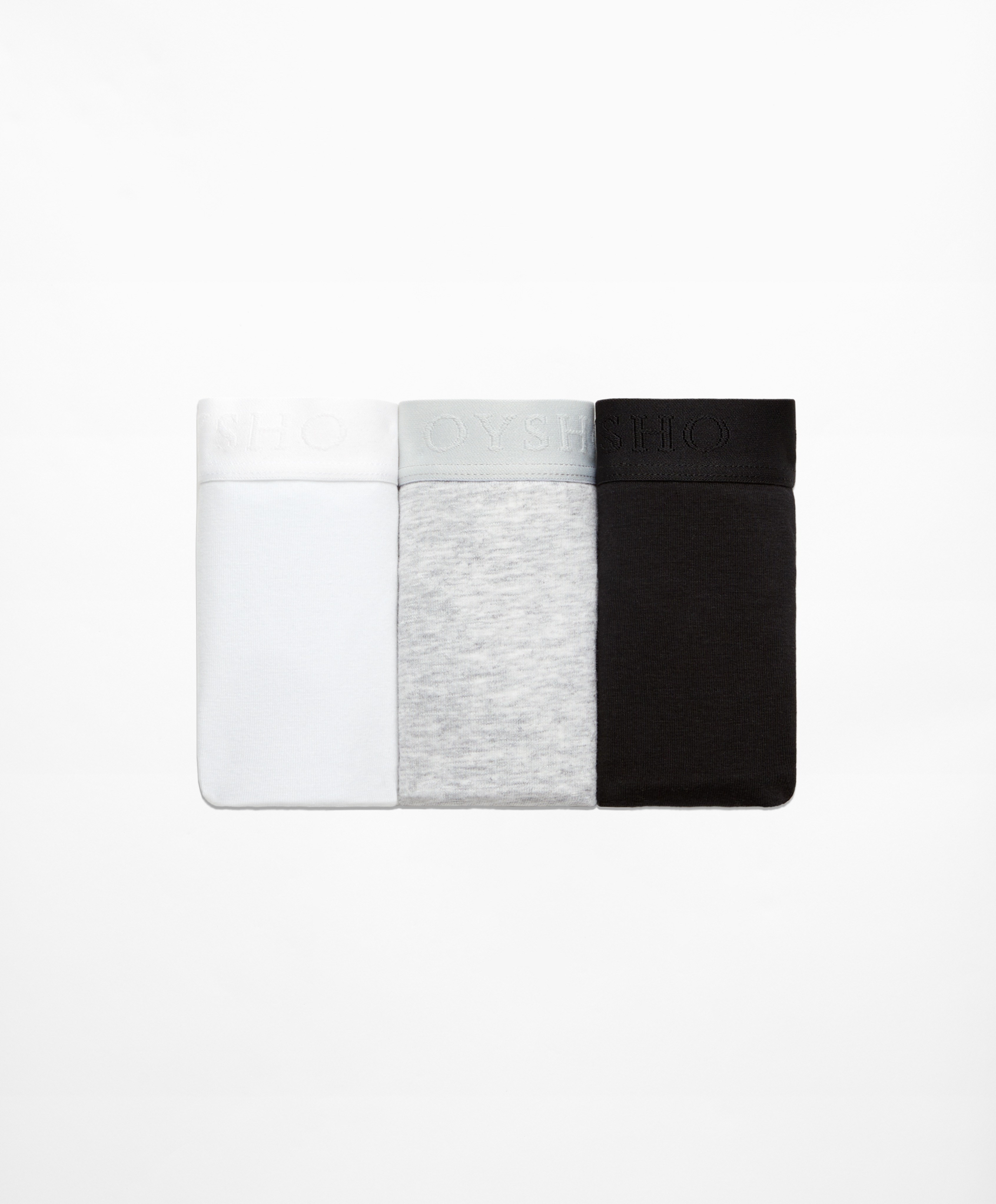 3 comfort cotton blend thongs with logo