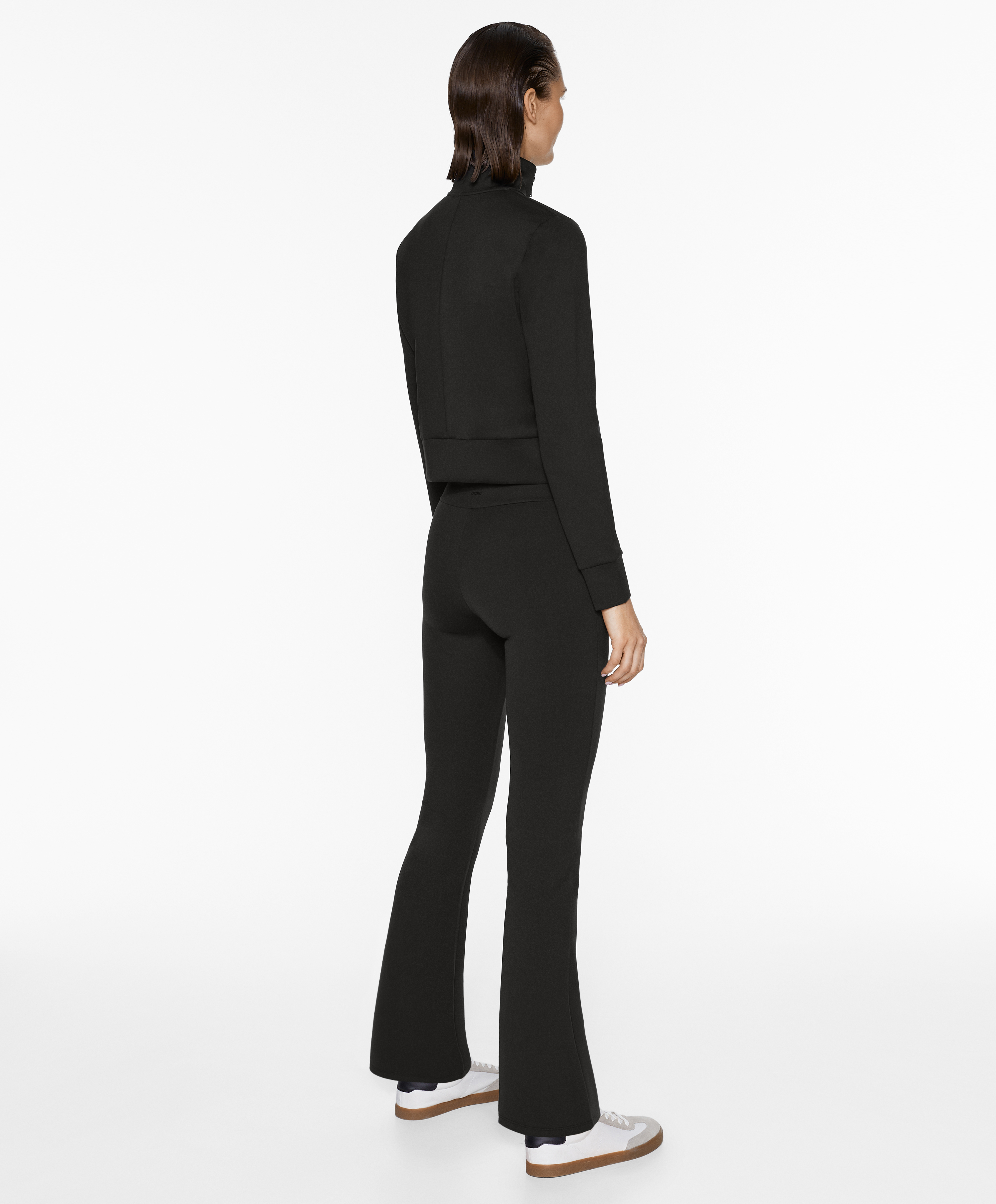 Neoprene-effect technical jacket