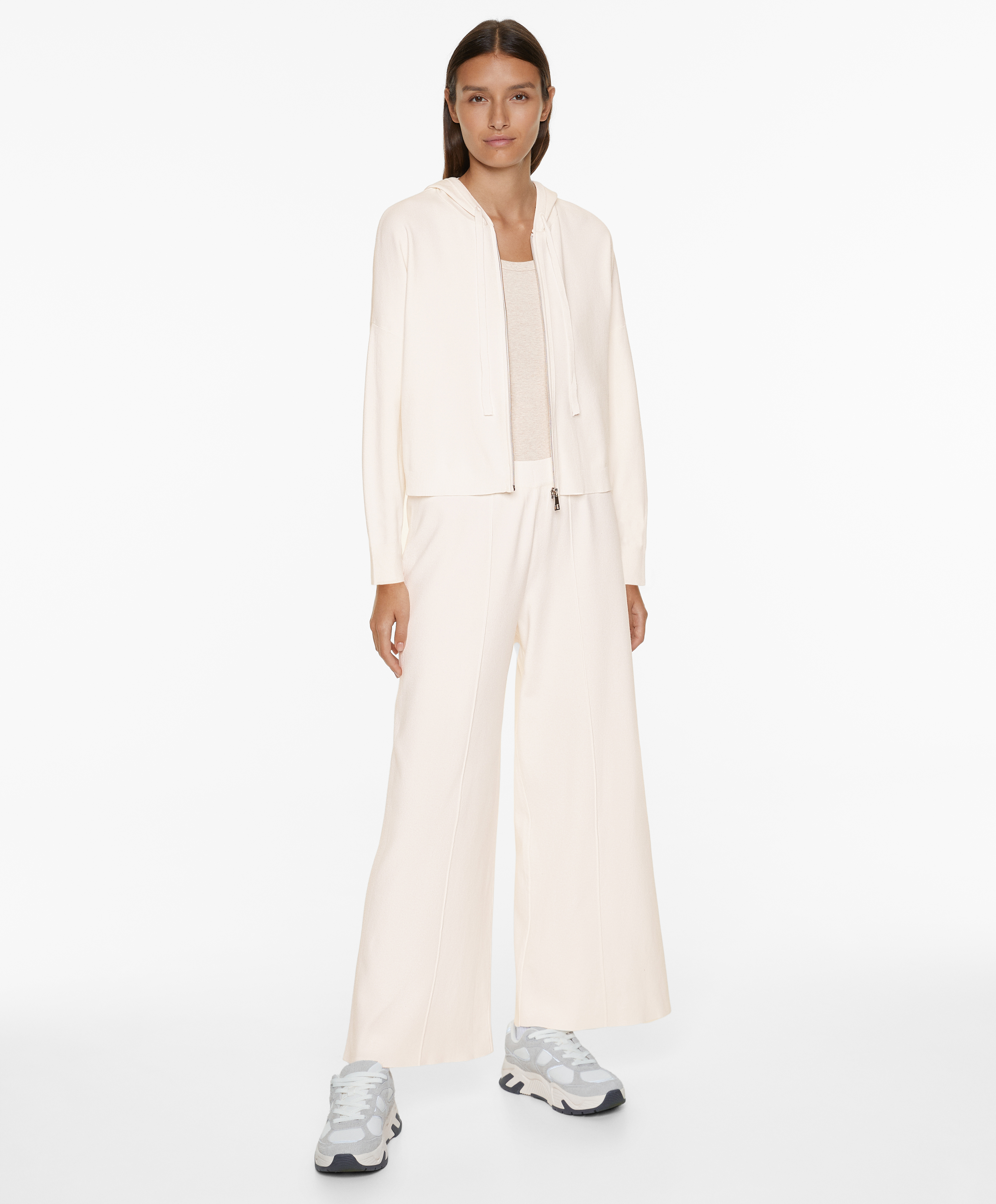 Straight fit knit trousers