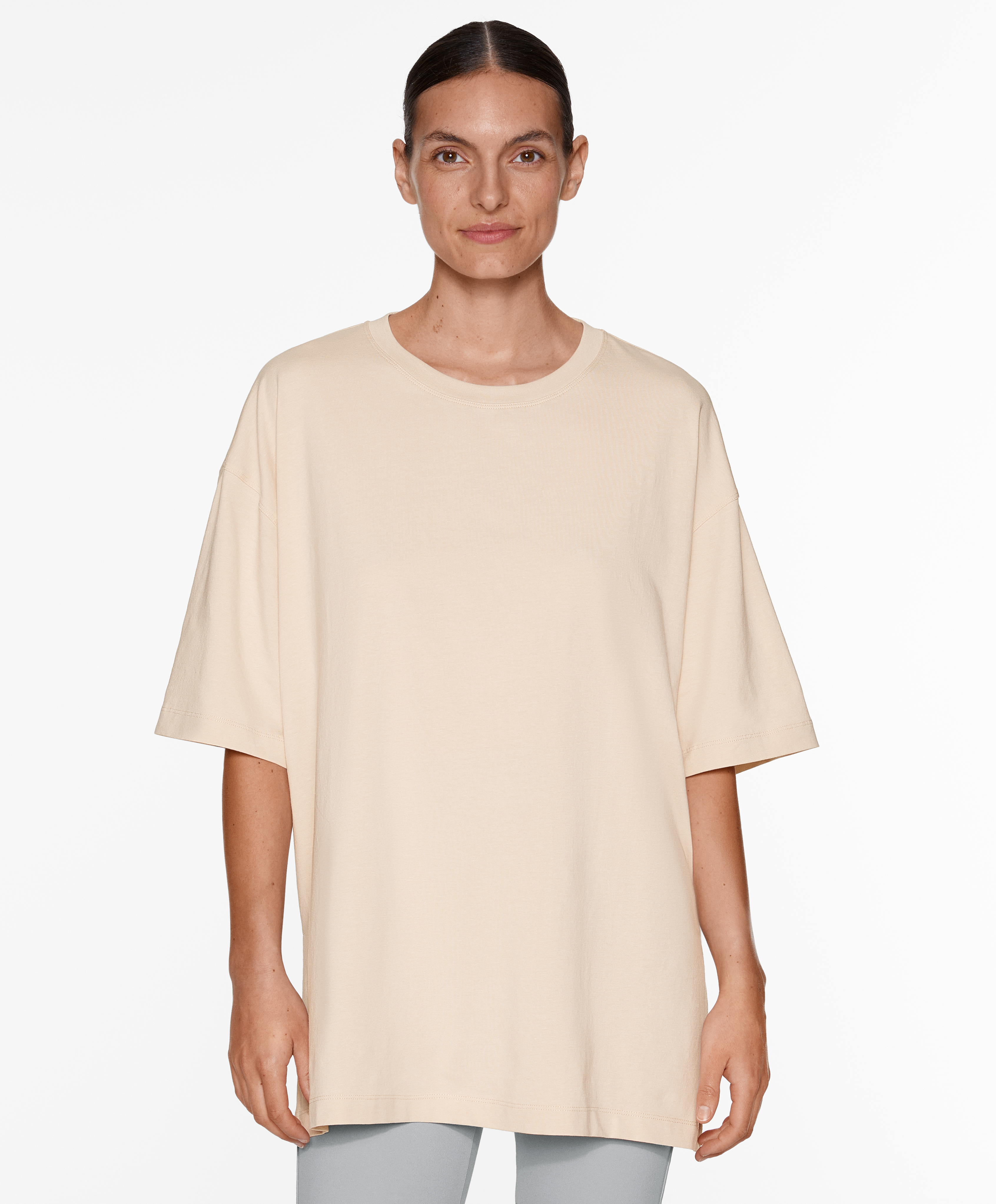 Short sleeve cotton blend T-shirt