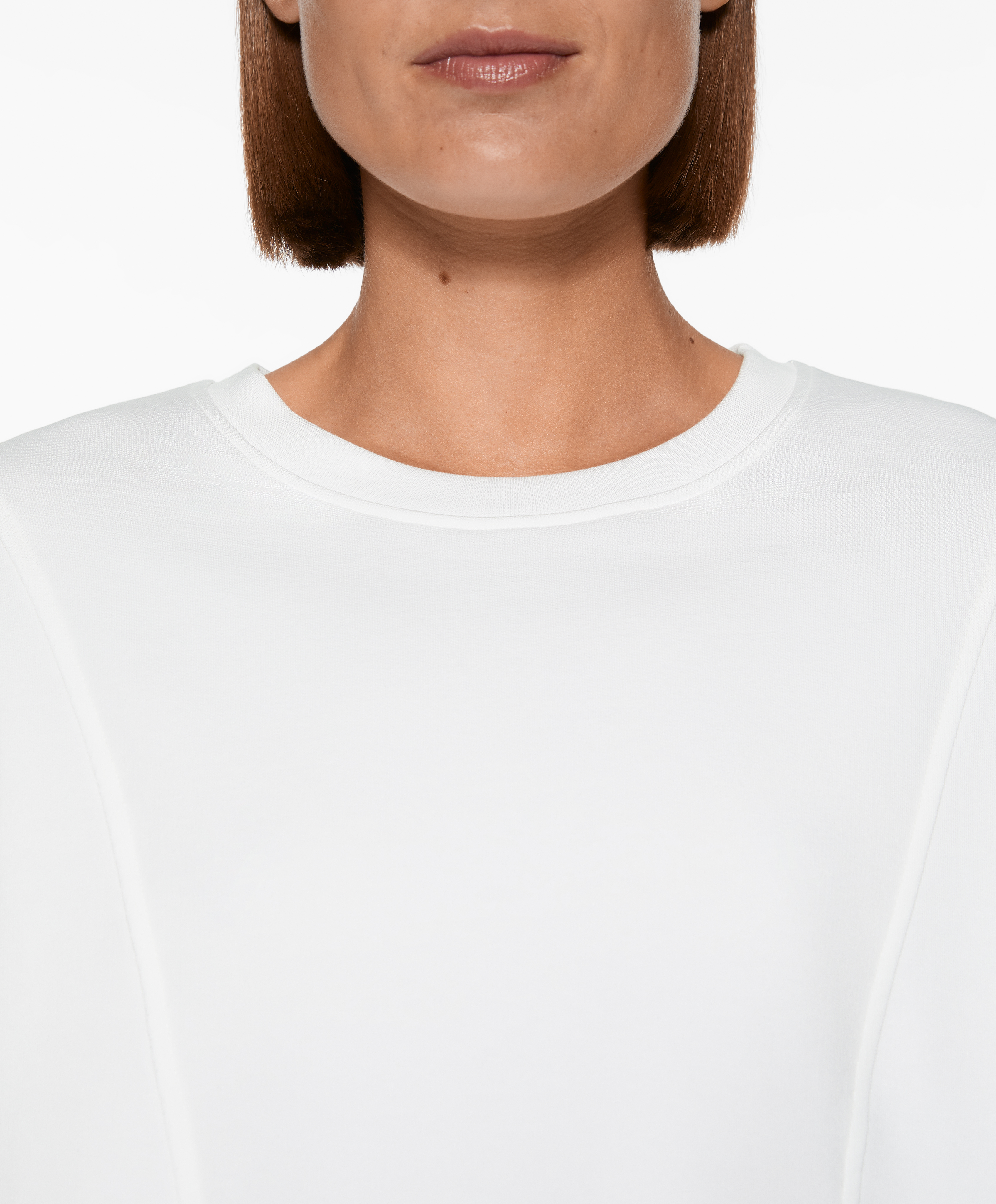 Crop sweatshirt with cotton and modal