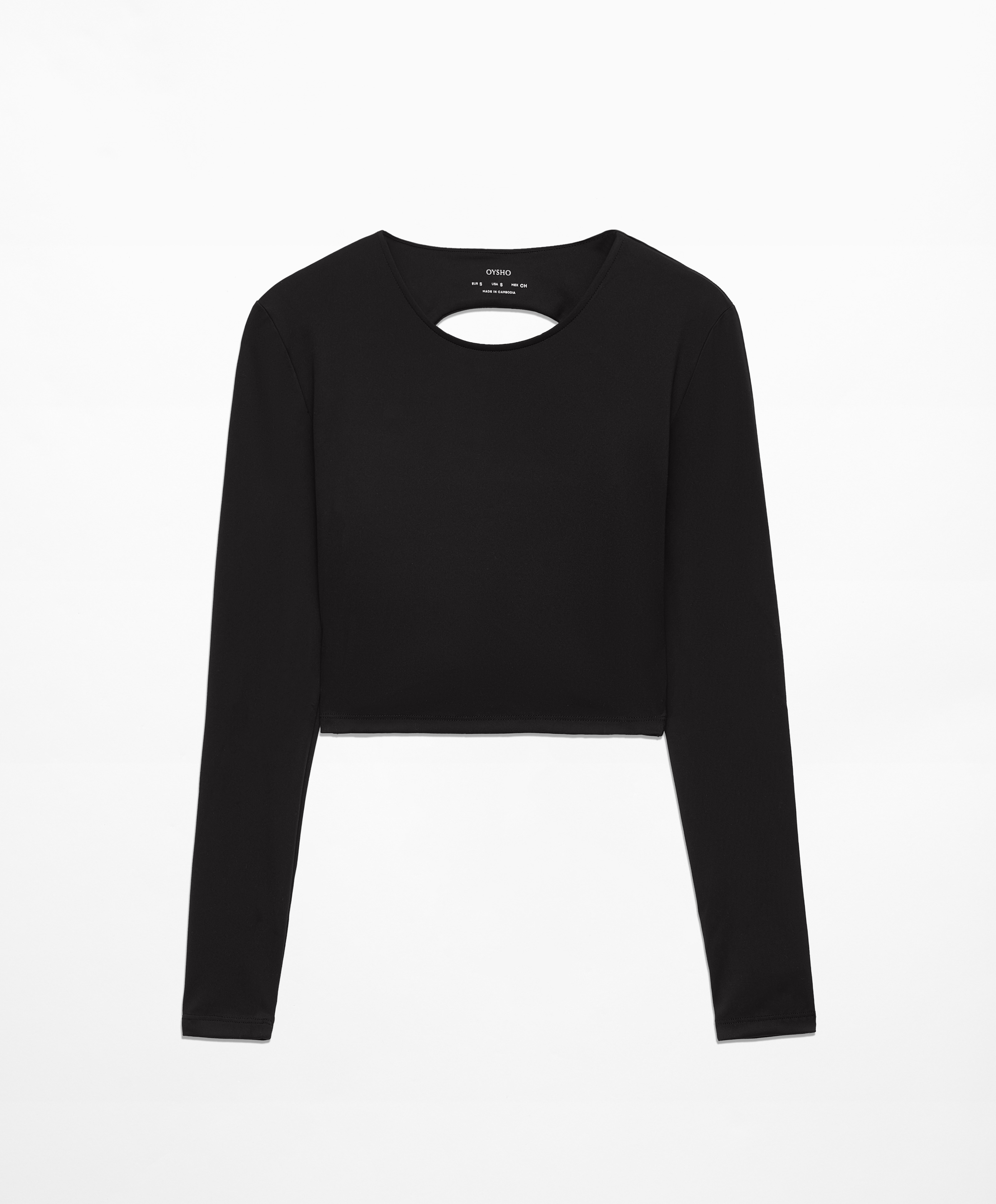 Comfortlux long-sleeved T-shirt with open back