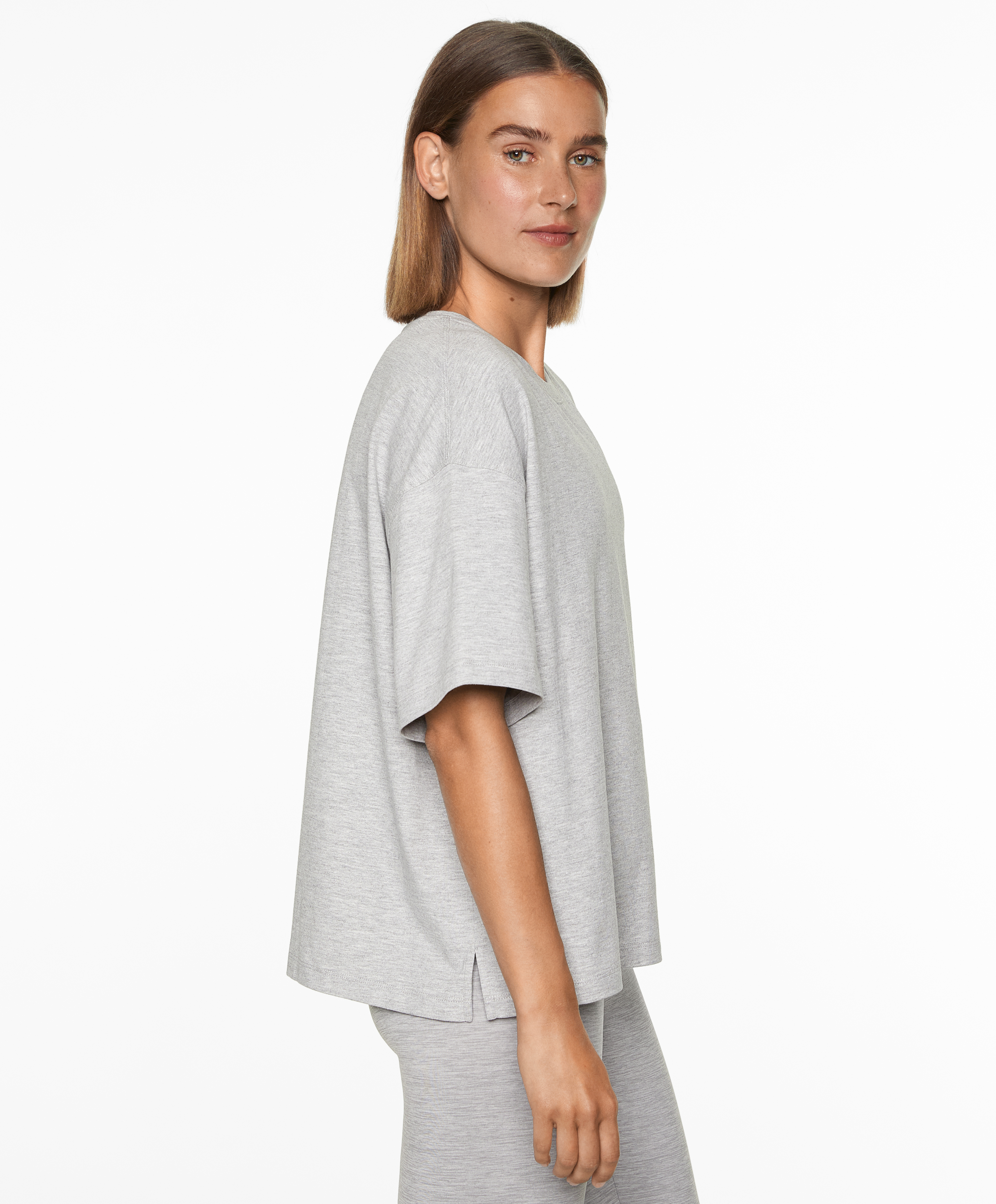 Short sleeve cotton blend T-shirt