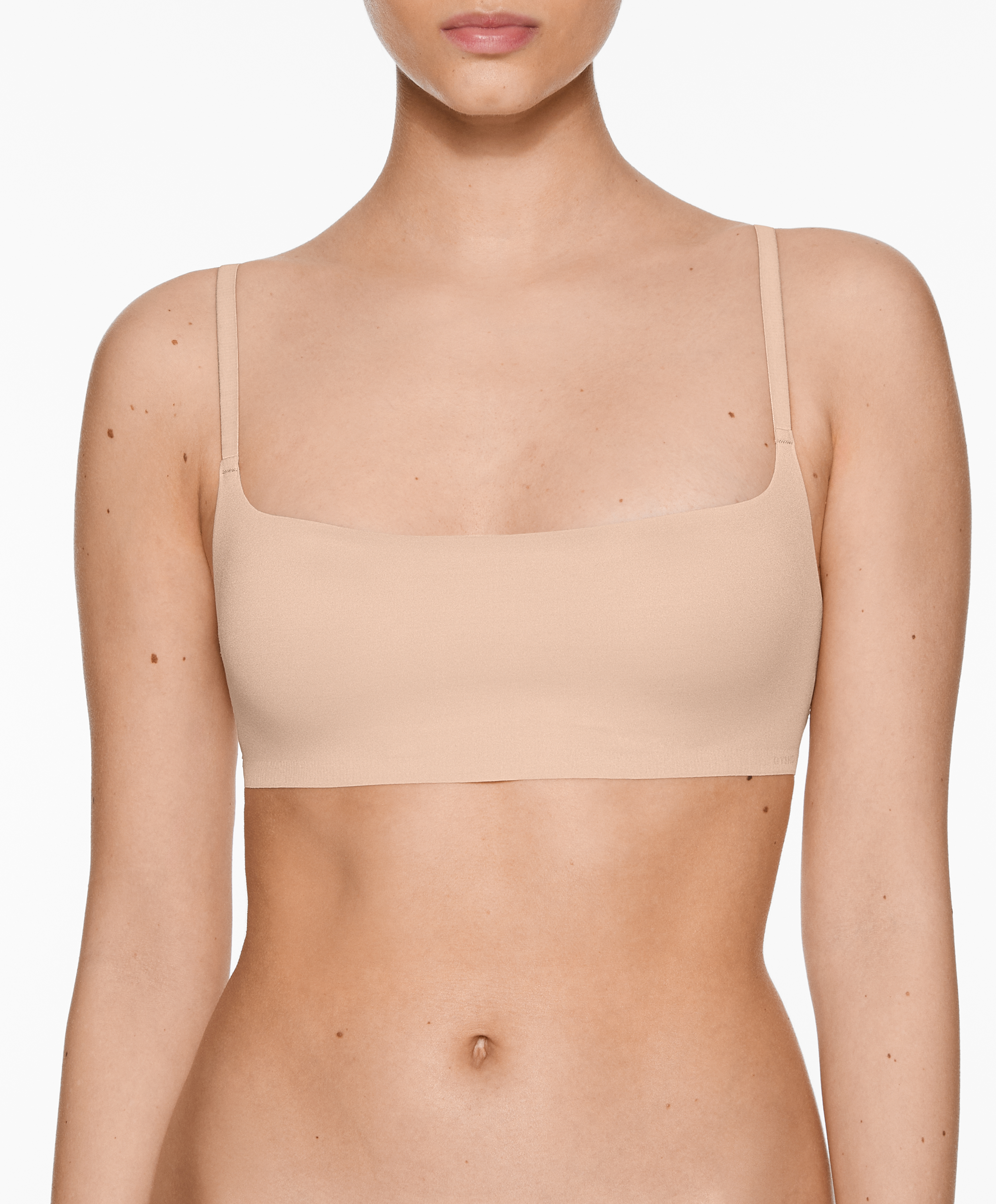 Invisible laser-cut bra top